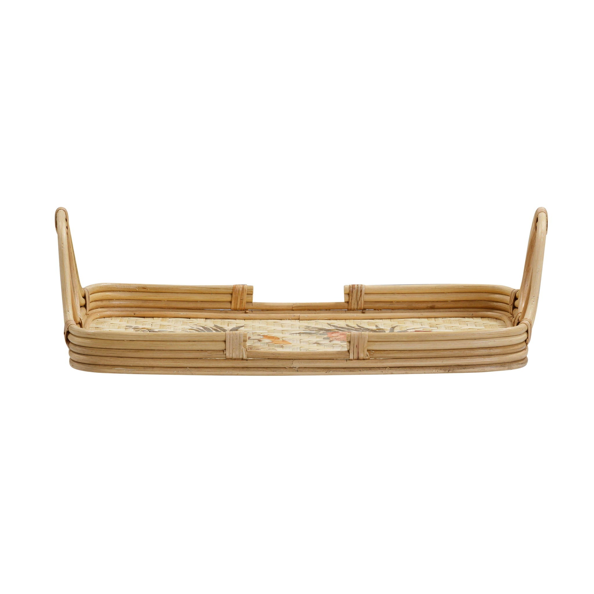 Corey - Floral Bamboo Tray - Multi - Urban Living Furniture (Los Angeles, CA)
