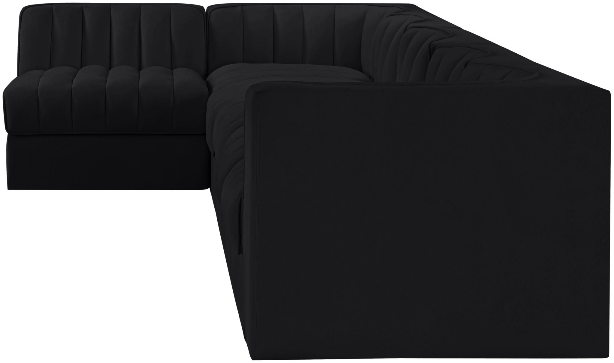 Rummi - Velvet Performance Fabric Upholstered 6 Piece Modular Sectional, L-Shaped (Right) - Urban Living Furniture (Los Angeles, CA)
