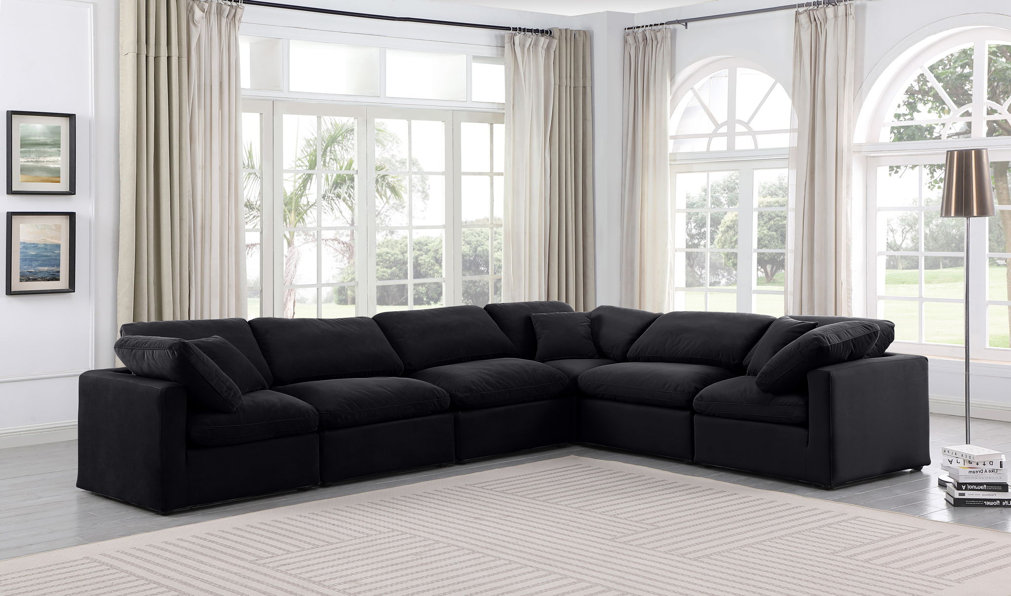 Indulge - Velvet 6 Piece Modular Corner Sectional - Urban Living Furniture (Los Angeles, CA)