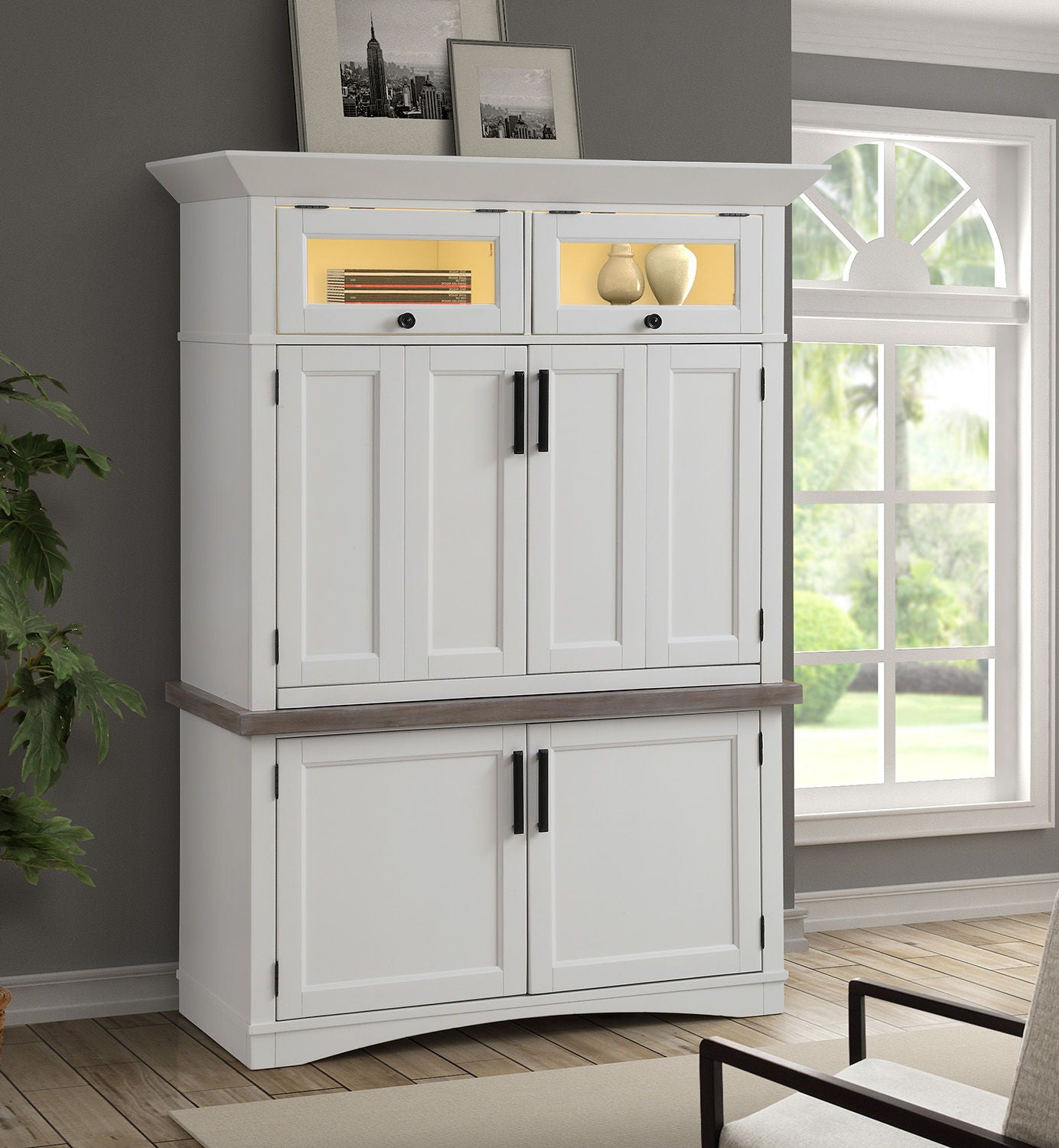 Americana Modern - Workstation with LED Light - Urban Living Furniture (Los Angeles, CA)