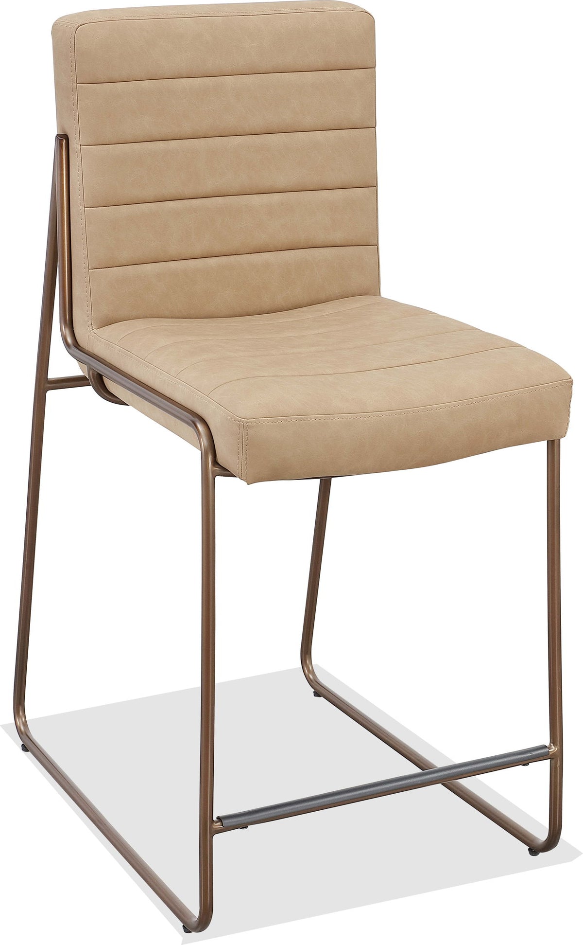 Crossroads 2.0 - Madison Metal Frame Counter Stool - Honey Synthetic Leather