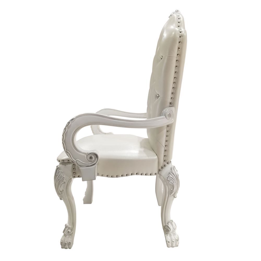 Dresden - Arm Chair (Set of 2) - Synthetic Leather & Bone White - Urban Living Furniture (Los Angeles, CA)