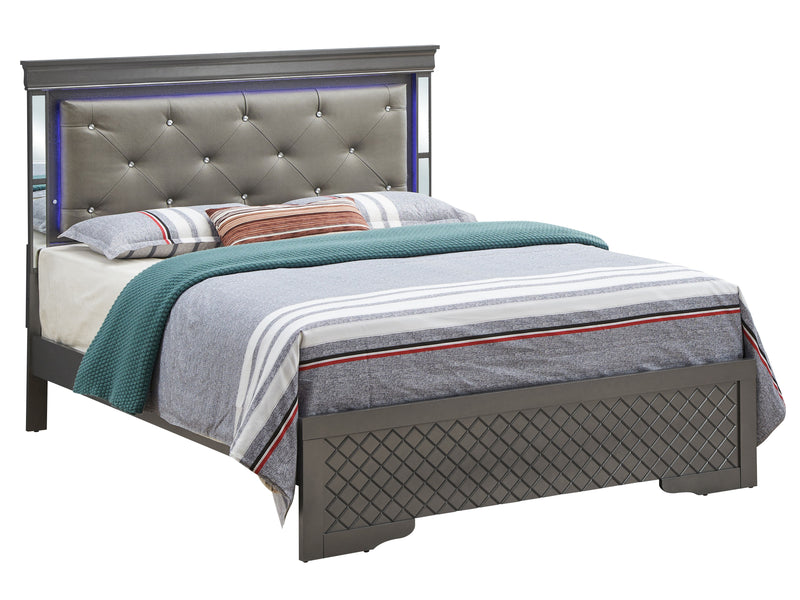 Bed With LED Light Accents Headboard - Urban Living Furniture (Los Angeles, CA)