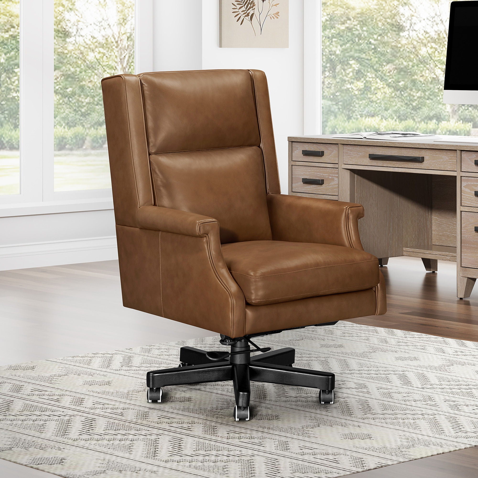 Dc132 - Leather Desk Chair - Urban Living Furniture (Los Angeles, CA)