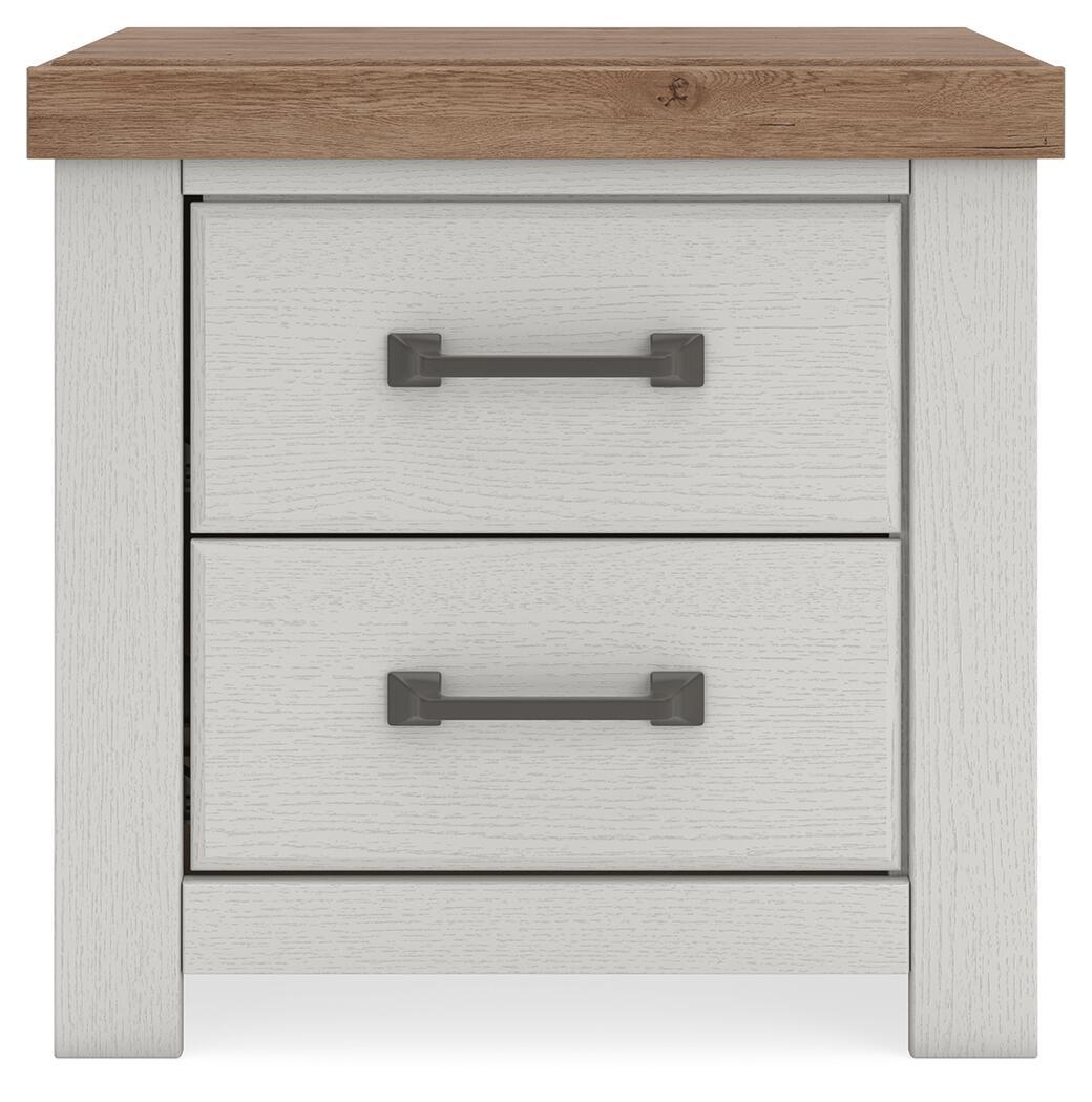 Savonport - Two Drawer Night Stand - White / Brown - Urban Living Furniture (Los Angeles, CA)