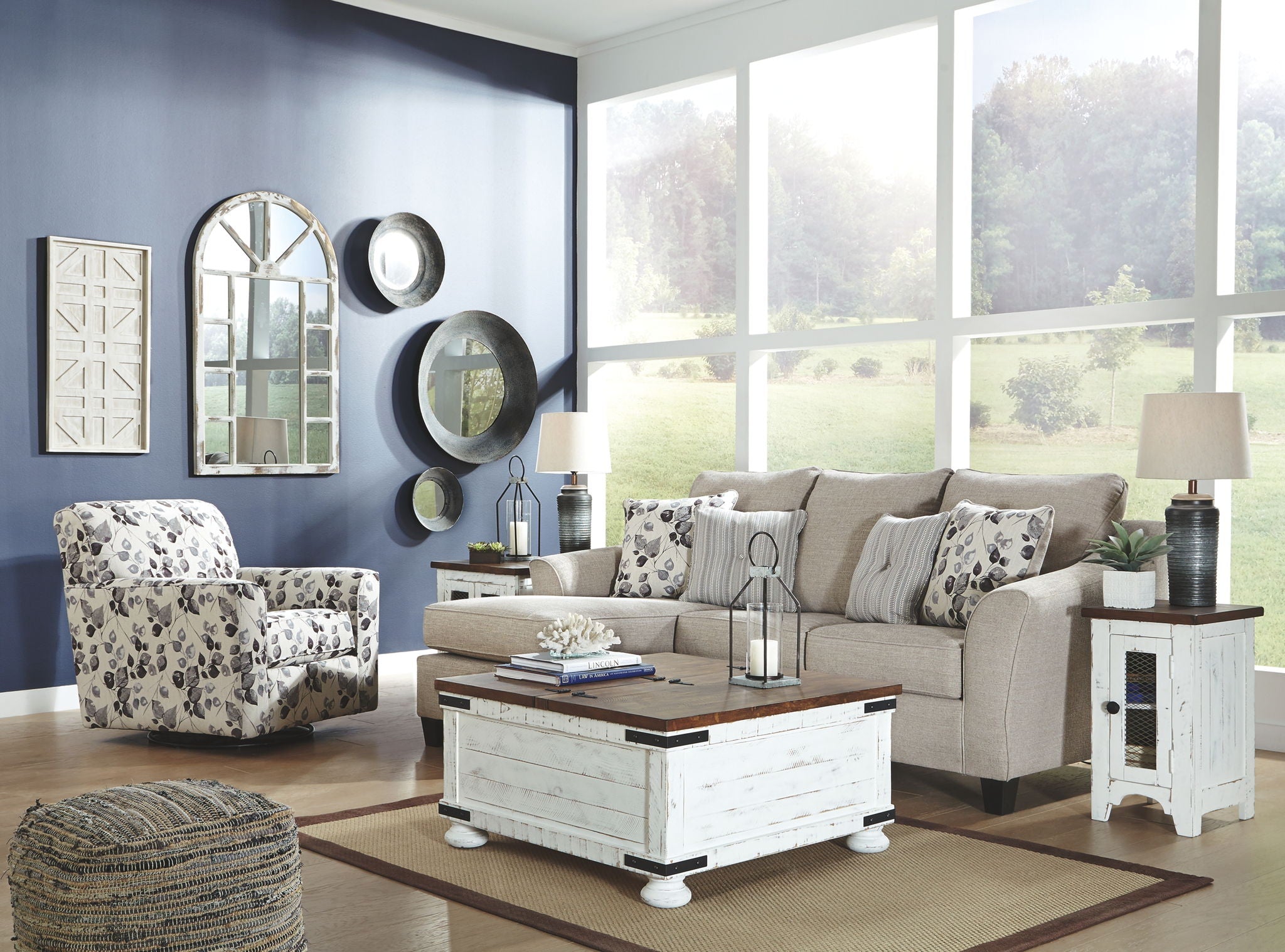 Abney - Platinum - Swivel Accent Chair - Urban Living Furniture (Los Angeles, CA)