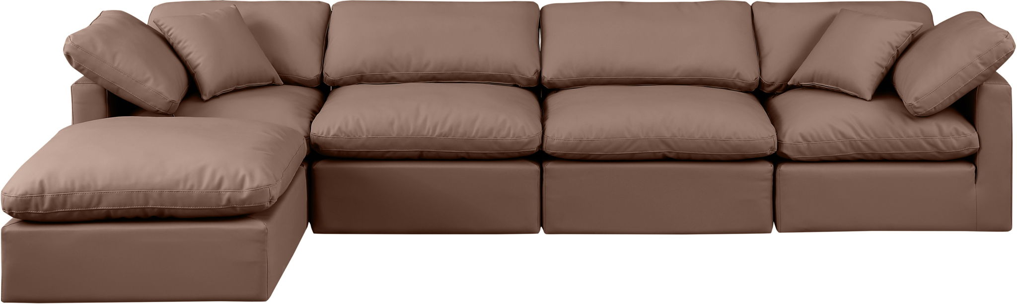 Indulge - Faux Leather 5 Piece Modular Sectional With Chaise - Urban Living Furniture (Los Angeles, CA)