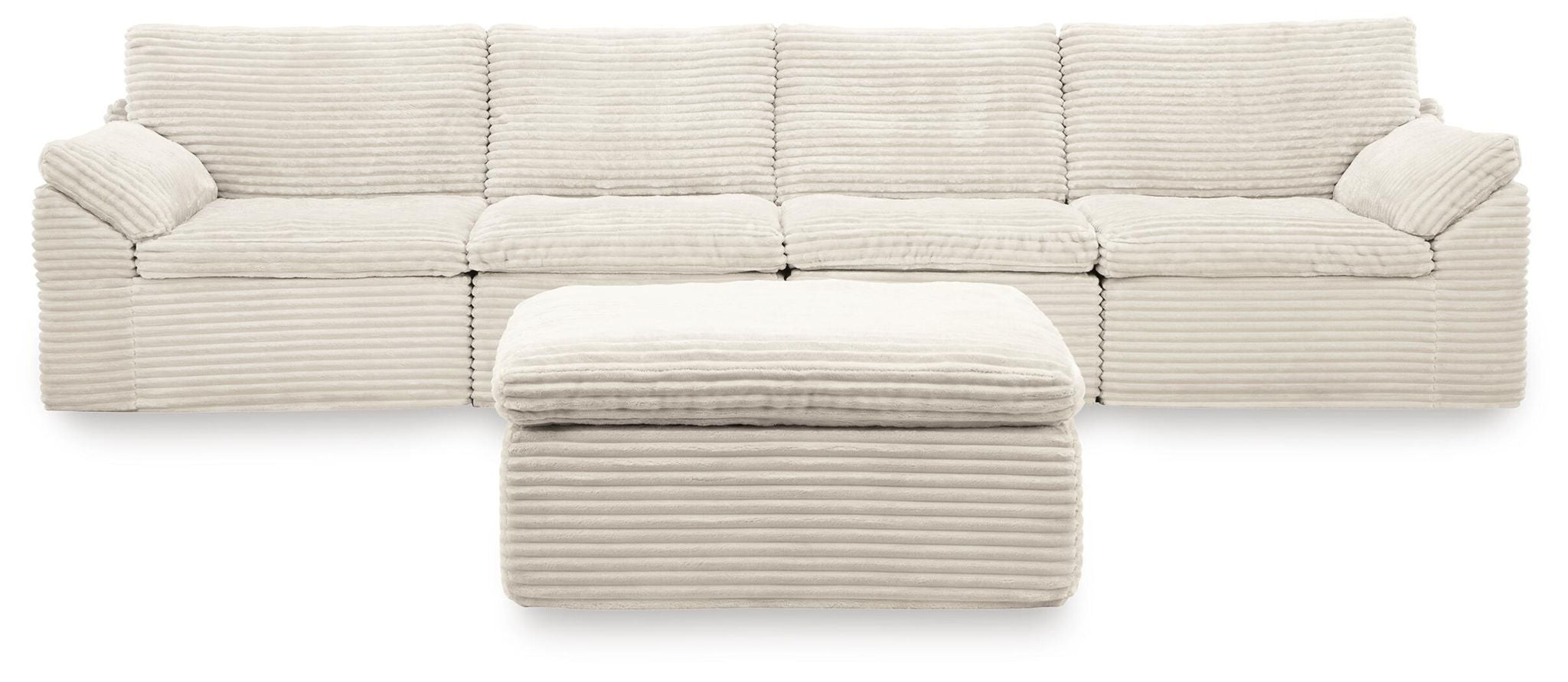 Fannin - 4-Piece Sectional With Ottoman - Ivory - Urban Living Furniture (Los Angeles, CA)