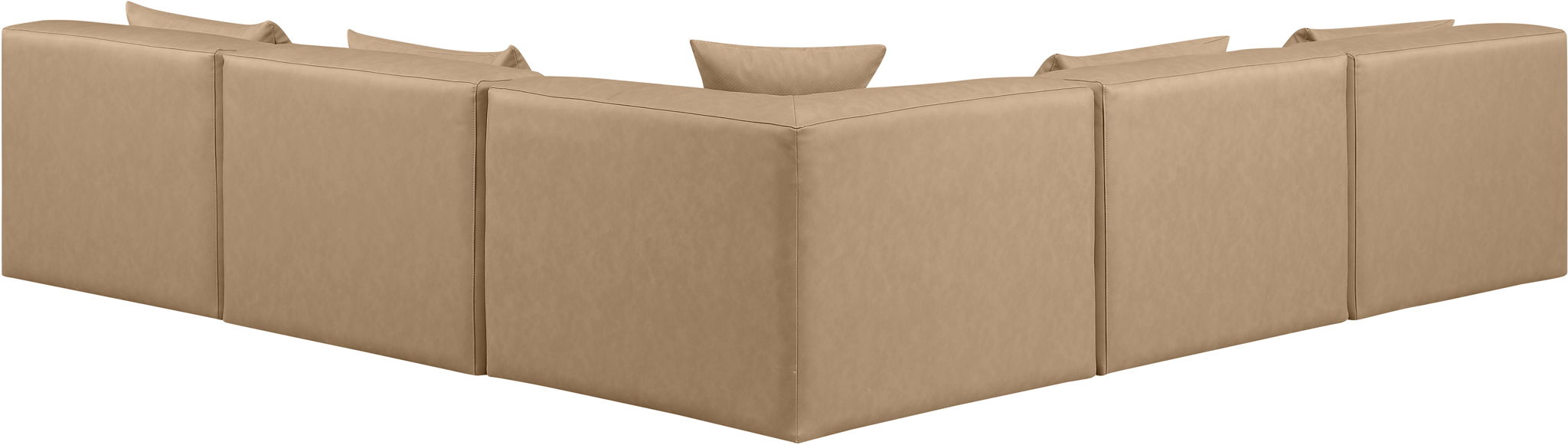Cube - 5 Piece Modular Corner Armless Sectional - Tan - Urban Living Furniture (Los Angeles, CA)