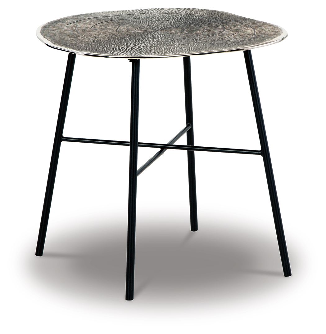 Laverford - Round End Table - Chrome / Black - Urban Living Furniture (Los Angeles, CA)