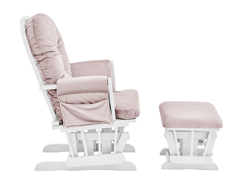 Mason - Glider And Ottoman White Wood - Urban Living Furniture (Los Angeles, CA)