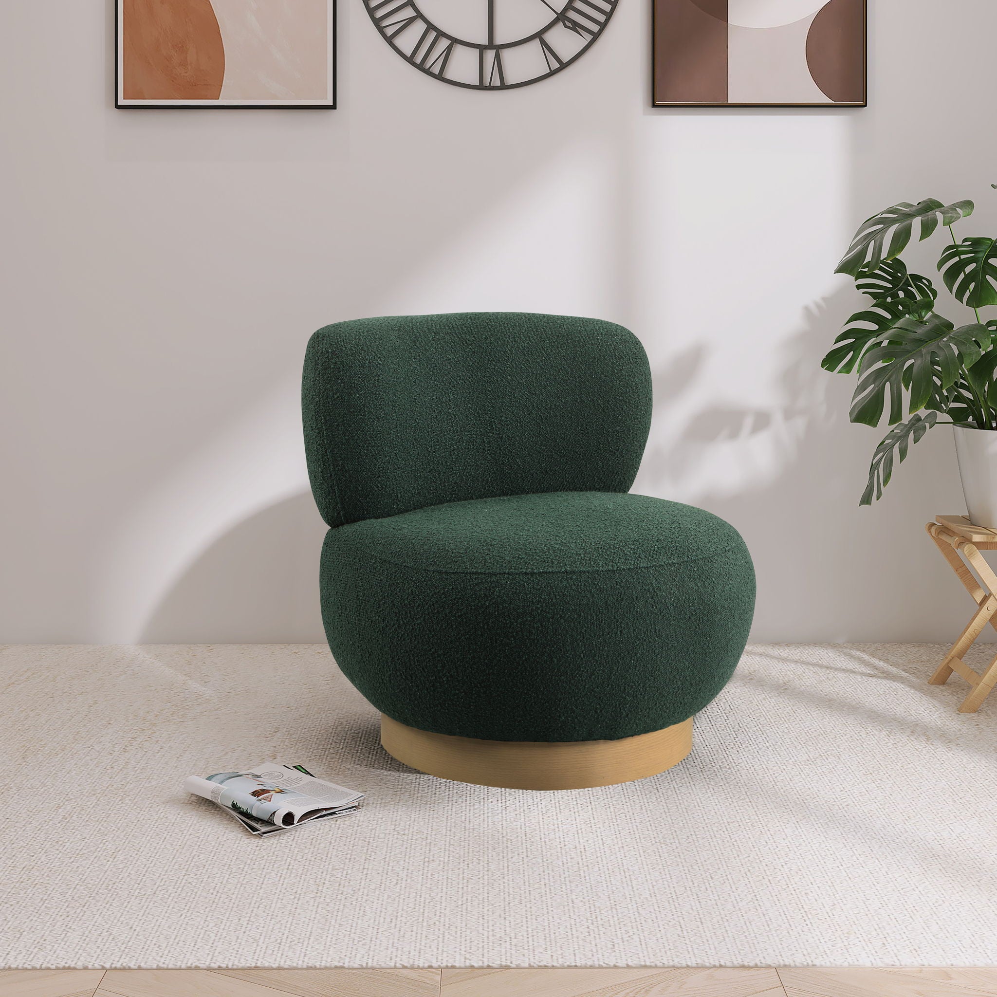Calais - Accent Chair With Natural Base - Urban Living Furniture (Los Angeles, CA)