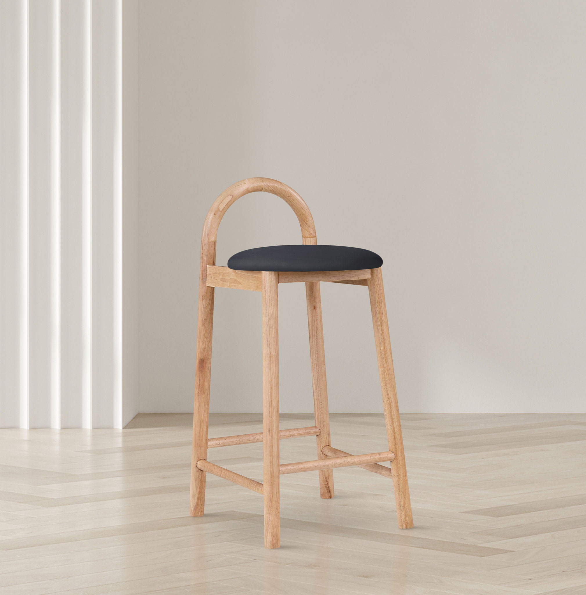 Calvin - Faux Leather Stool - Light Brown Legs - Urban Living Furniture (Los Angeles, CA)
