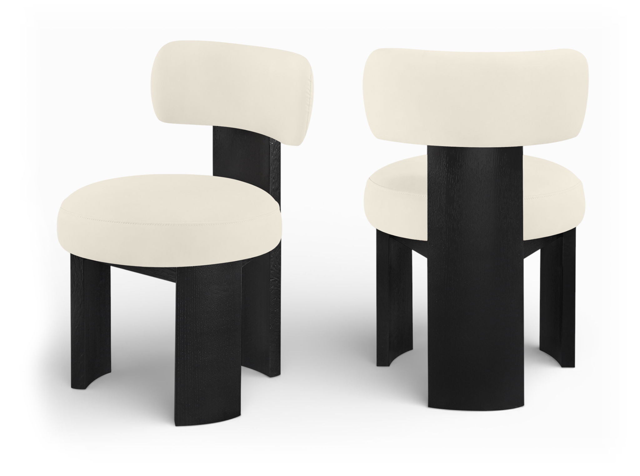 Atelier - Vegan Leather Upholstered Dining Chair (Set of 2) - Black Frame - Urban Living Furniture (Los Angeles, CA)