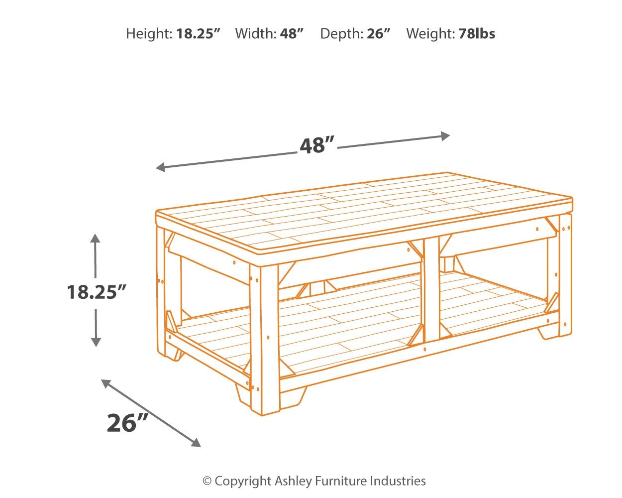 Fregine - Whitewash - Lift Top Cocktail Table - Urban Living Furniture (Los Angeles, CA)