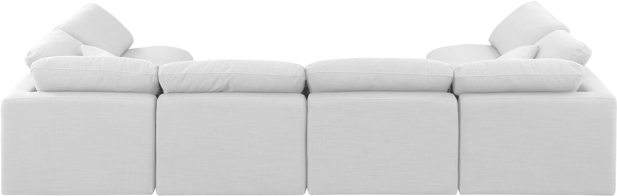 Indulge - Linen 6 Piece Modular U-Shaped Sectional - White - Urban Living Furniture (Los Angeles, CA)