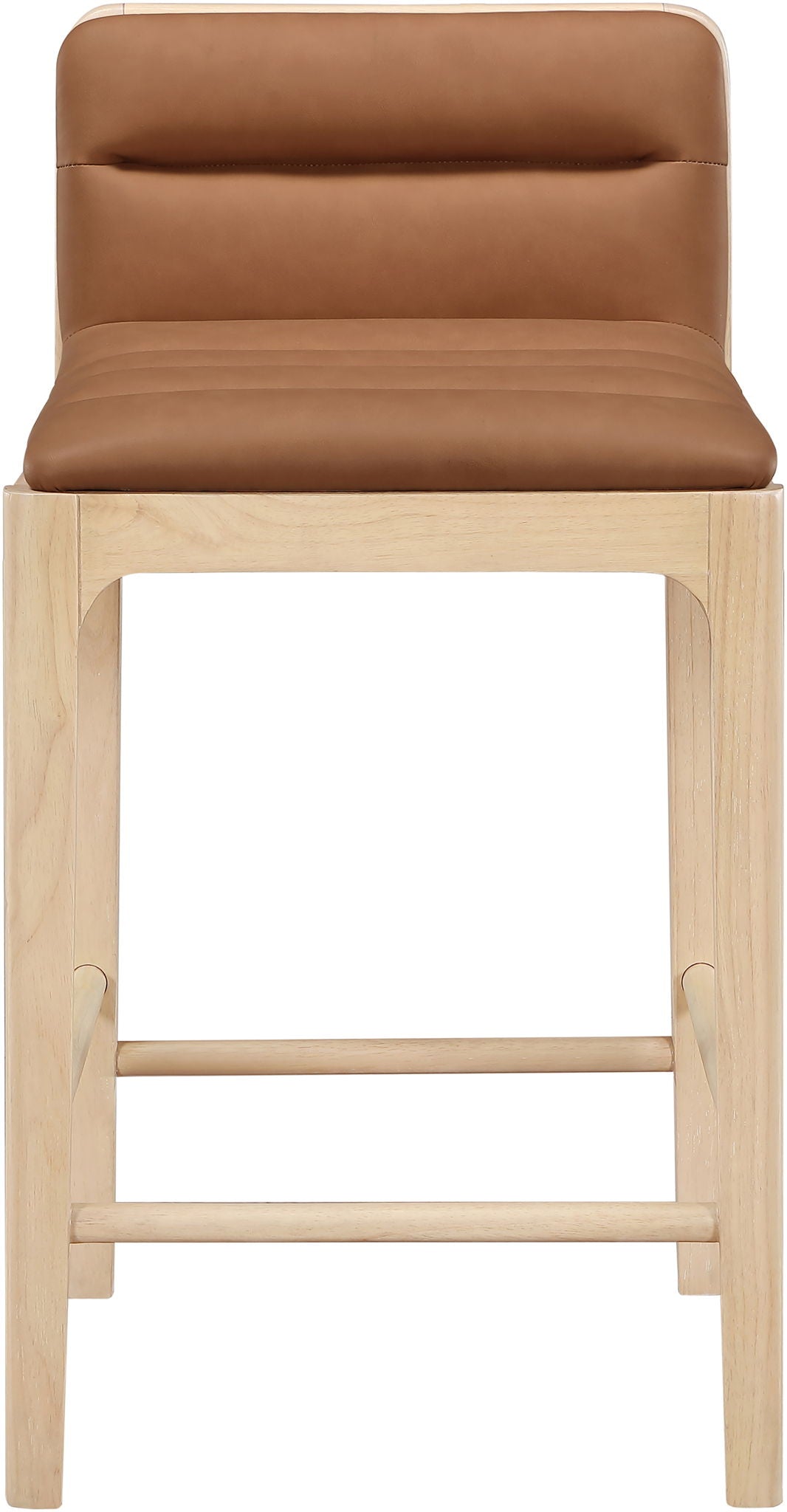 Ellis - Vegan Leather Upholstered Counter Stool (Set of 2) - Natural Base - Urban Living Furniture (Los Angeles, CA)