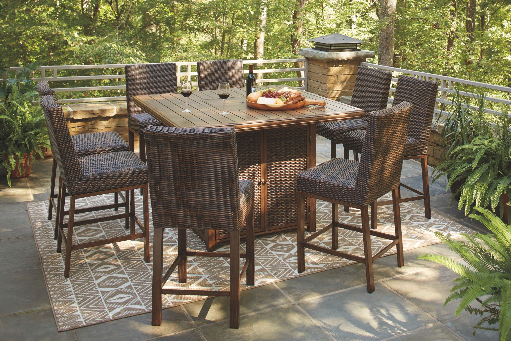 Paradise Trail - Outdoor Fire Pit Table Set - Urban Living Furniture (Los Angeles, CA)