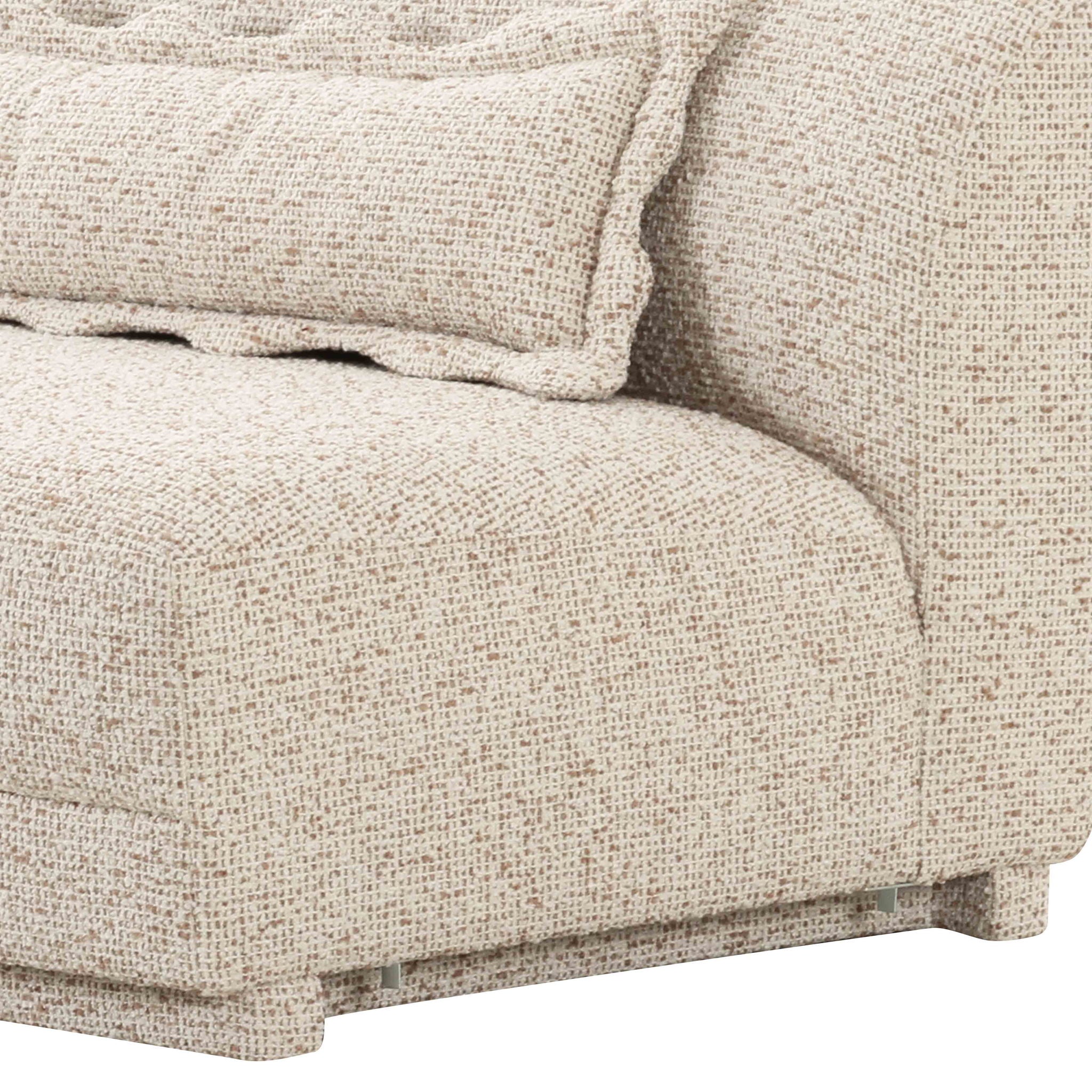 Marion - Textured Boucle Armless Loveseat - Two-Tone