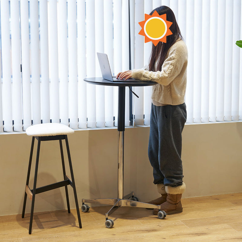 Movable, Adjustable 360 Swivel, Counter Bar Height Table