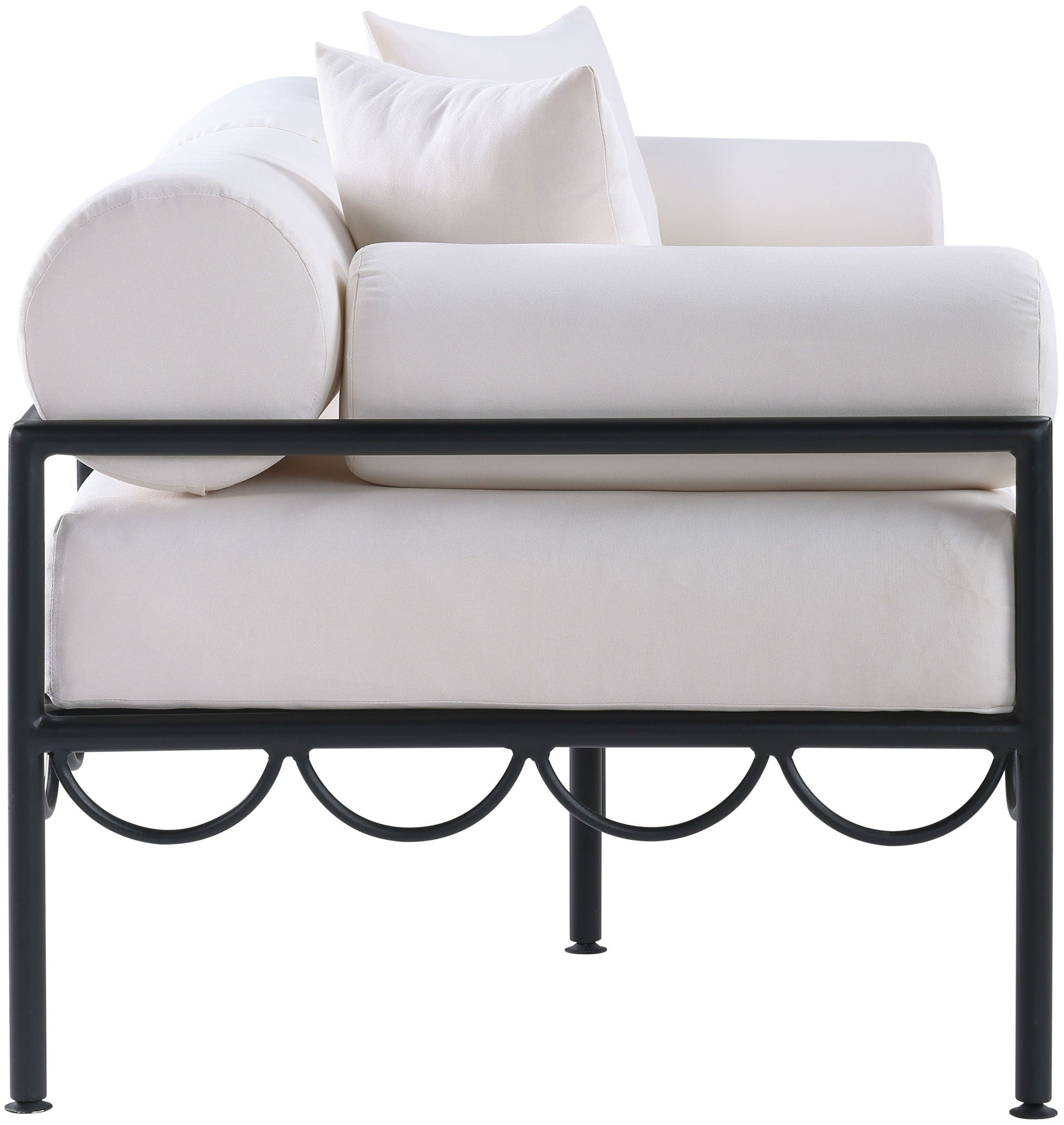 Portofino - Resilient Water Repellent Fabric 69.75" Upholstered Outdoor Patio Loveseat - Urban Living Furniture (Los Angeles, CA)