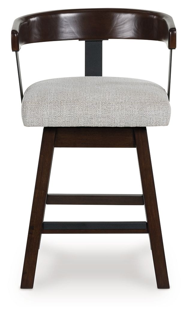 Haddigan - Dark Brown - Upholstered Swivel Barstool (Set of 2) - Urban Living Furniture (Los Angeles, CA)