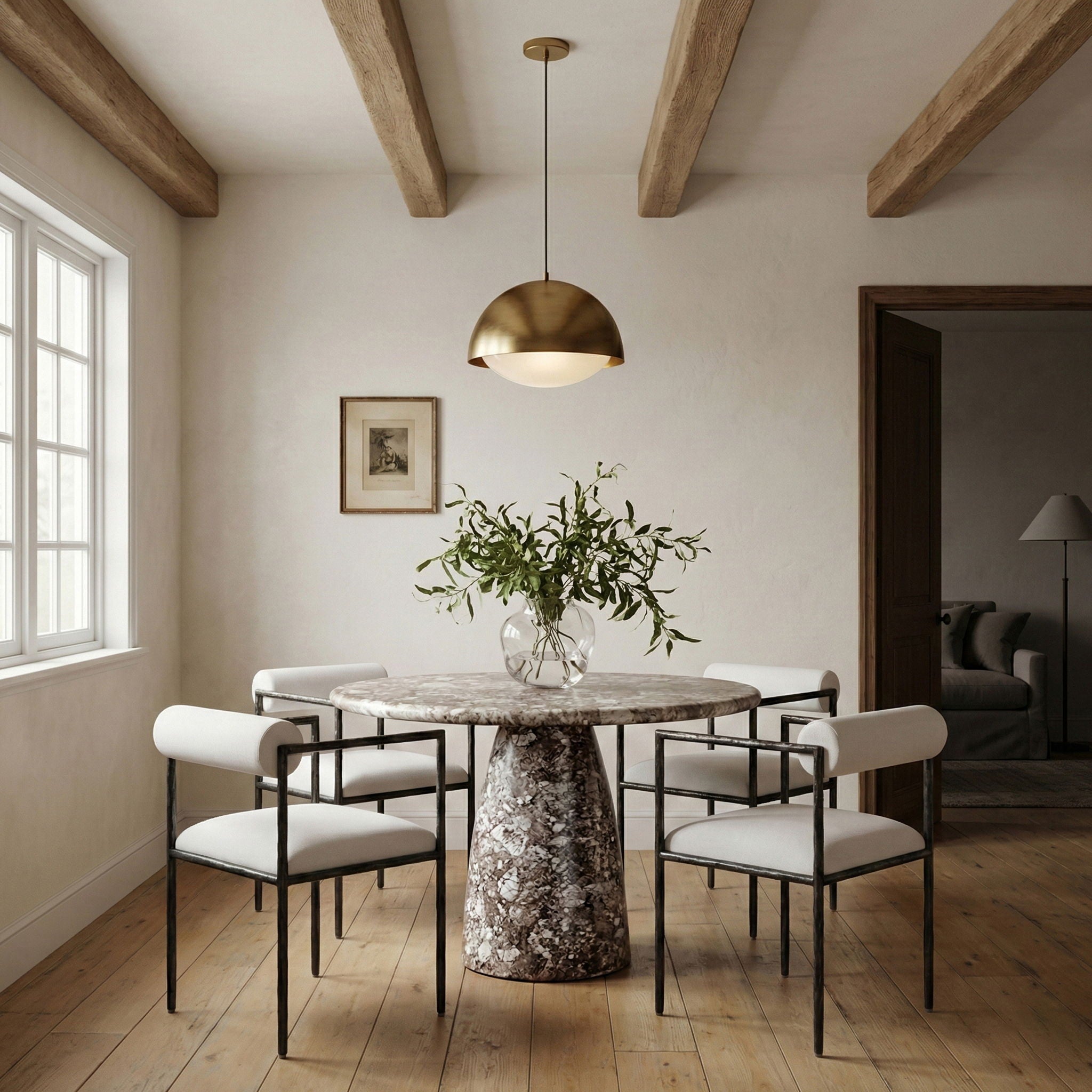 Axis - Linen Textured Beige Fabric Upholstered Dining Chair (Set of 2) - Urban Living Furniture (Los Angeles, CA)