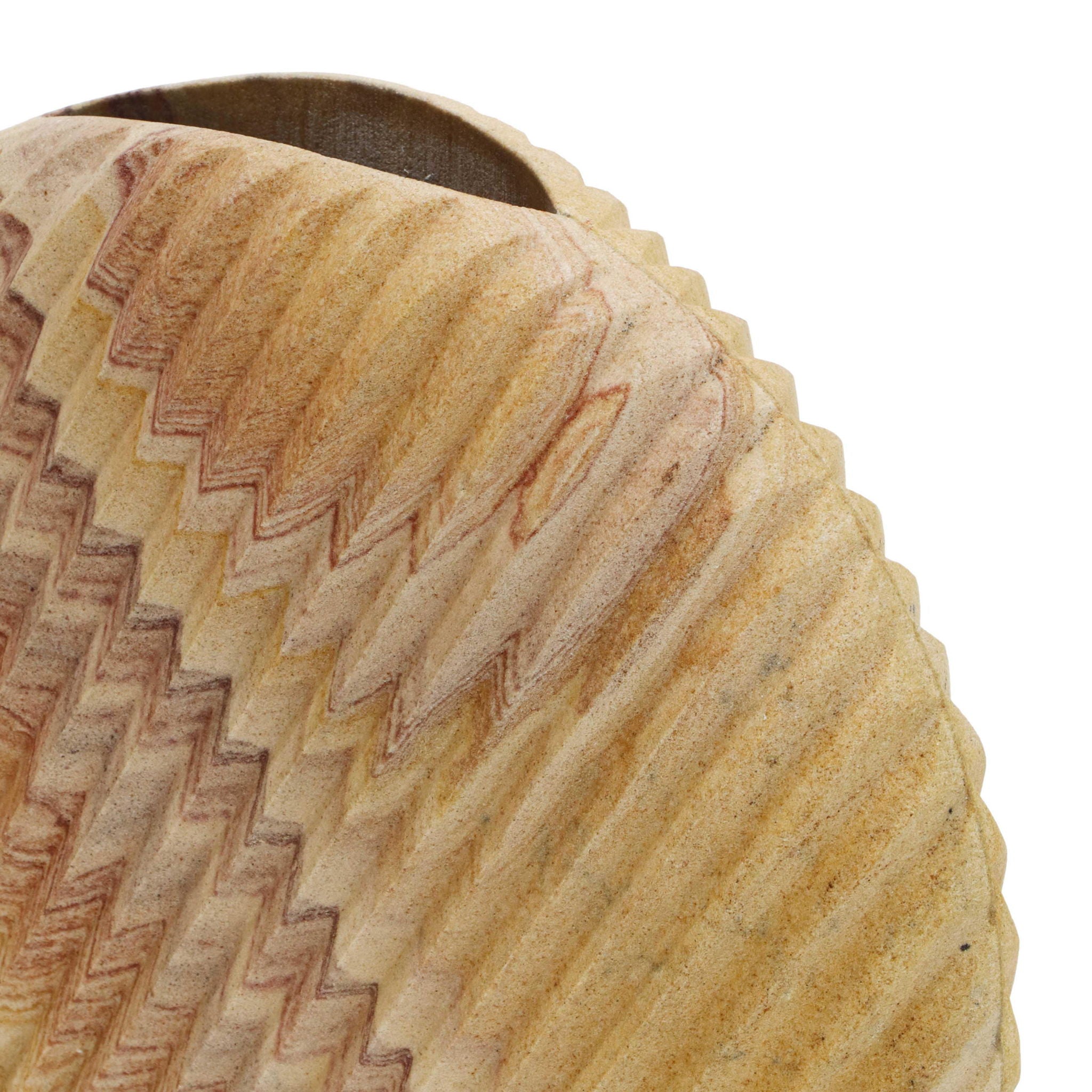 Saava - Shell Stone Vase In Sandstone - Natural - Urban Living Furniture (Los Angeles, CA)
