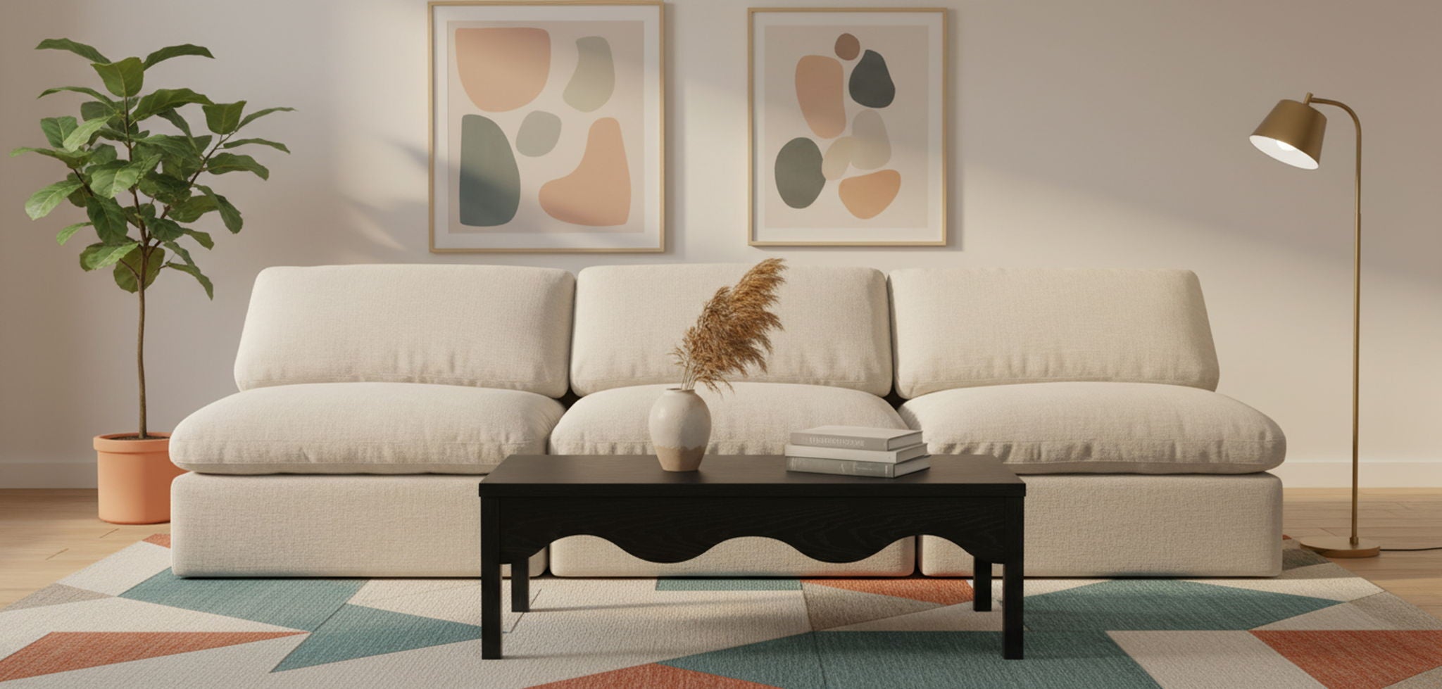 Indulge - Linen 3 Seat Modular Armless Sofa - Urban Living Furniture (Los Angeles, CA)