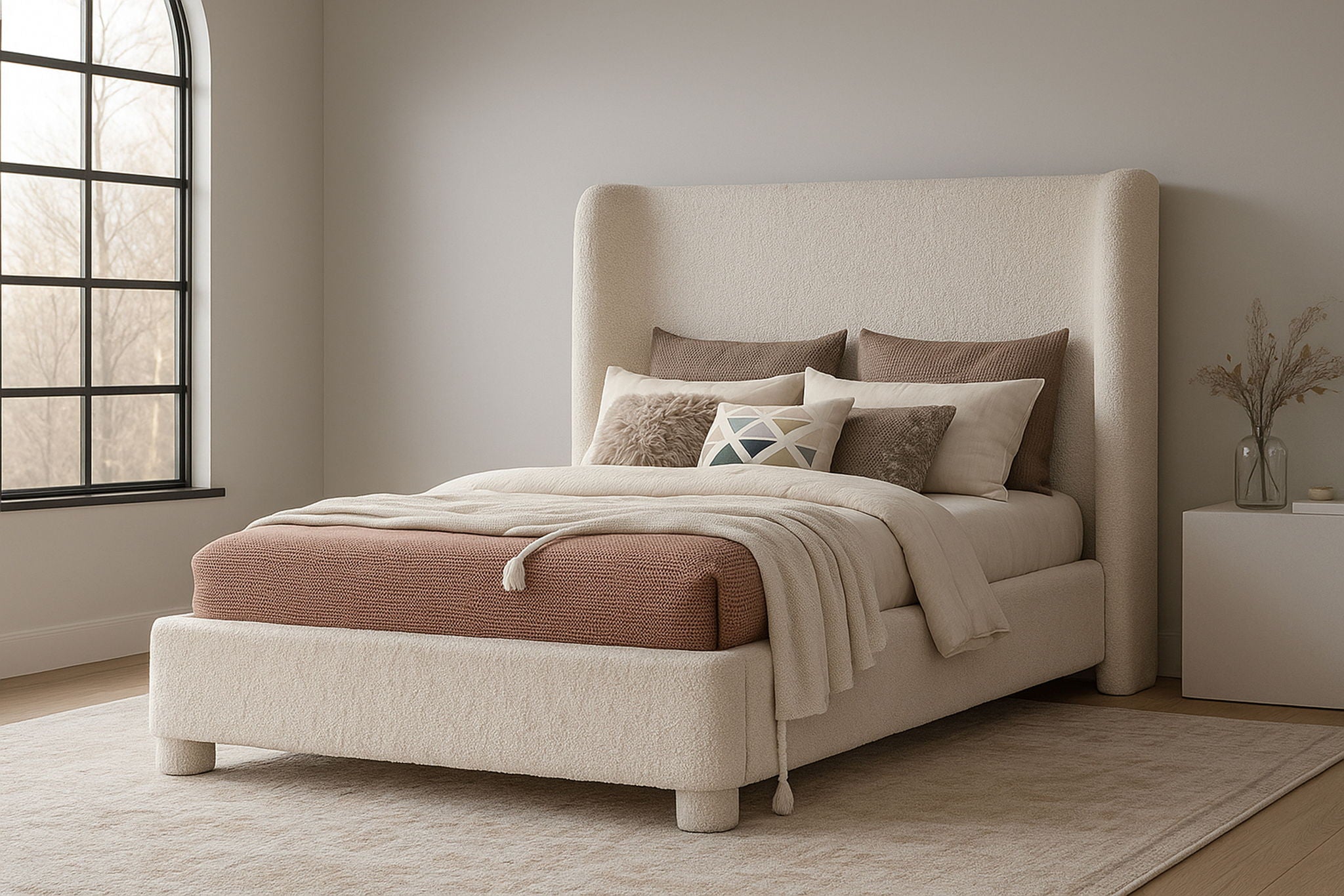 Penny - Boucle Fabric Bed - Urban Living Furniture (Los Angeles, CA)