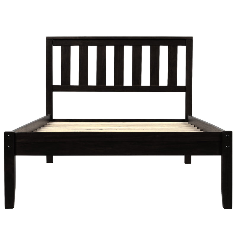 Platform Bed With Headboard, Footboard, Slat Support