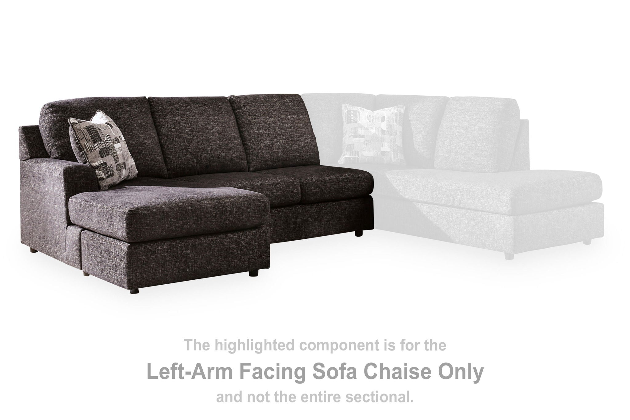 Lentiz - LAF Sofa Chaise - Onyx - Urban Living Furniture (Los Angeles, CA)