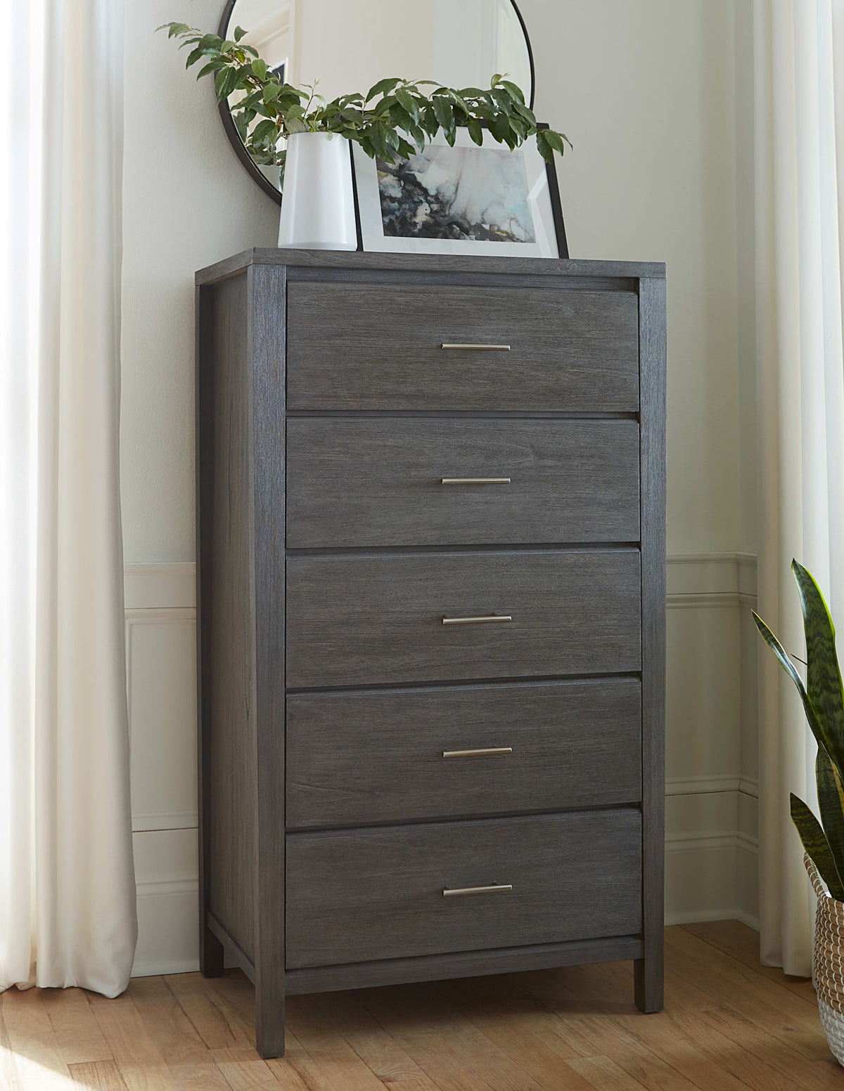 Nevis Riva - Five Drawer Chest - Sharkskin (2024)