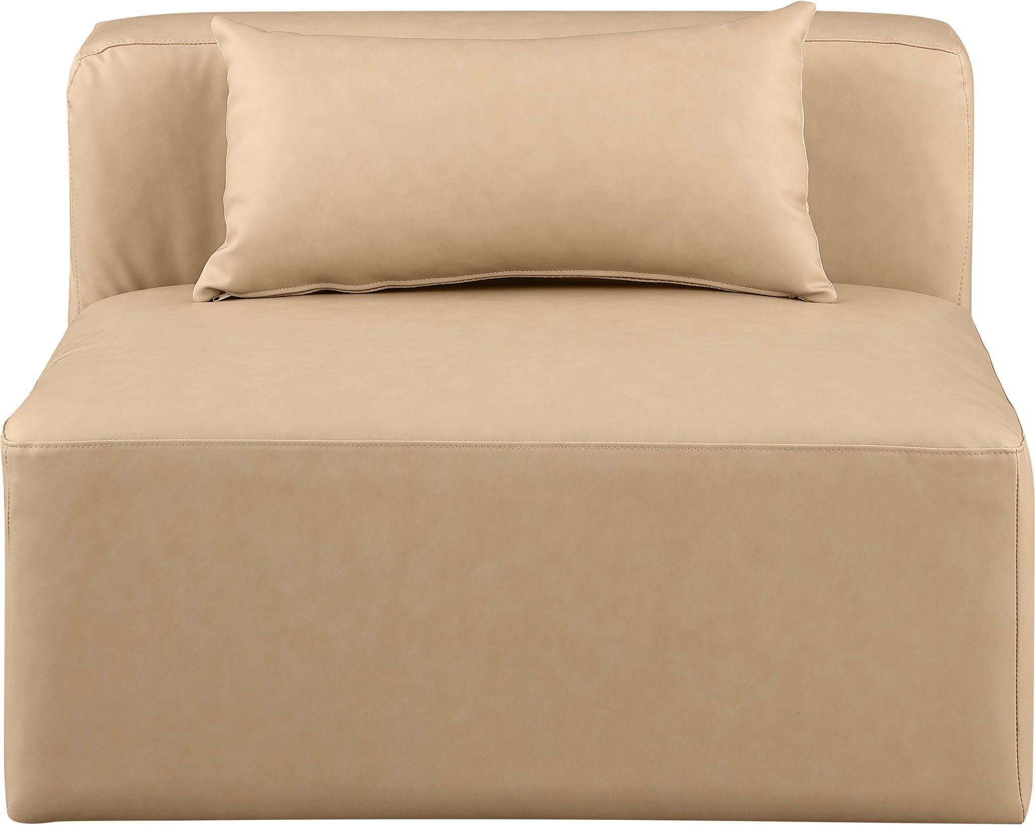 Cube - Armless Chair - Tan - Urban Living Furniture (Los Angeles, CA)