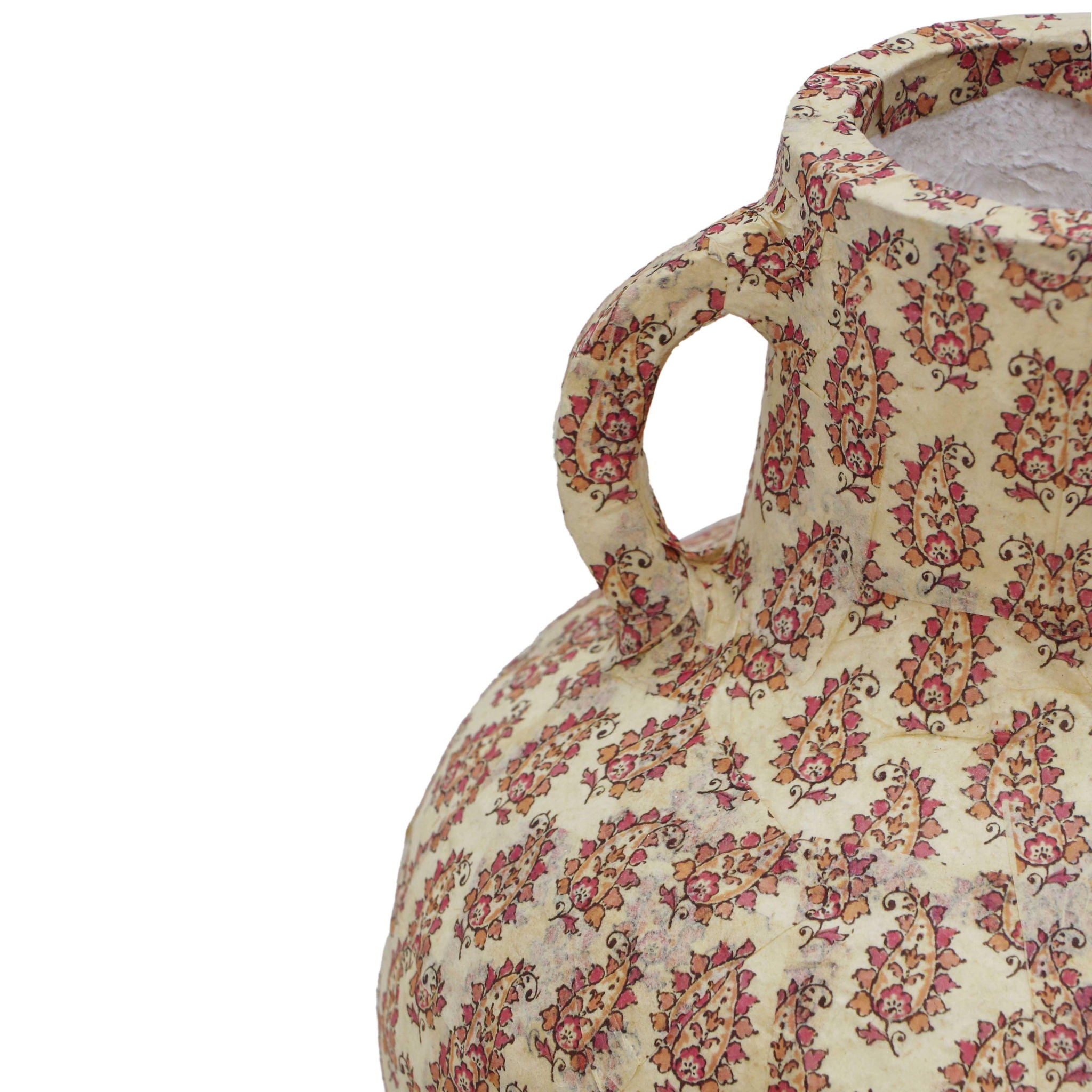 Cotton Mache - Paisley Vase - Peach - Urban Living Furniture (Los Angeles, CA)