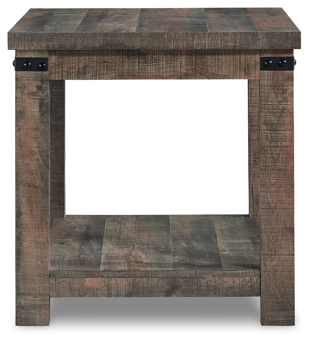 Hollum - Rustic Brown - Square End Table - Urban Living Furniture (Los Angeles, CA)