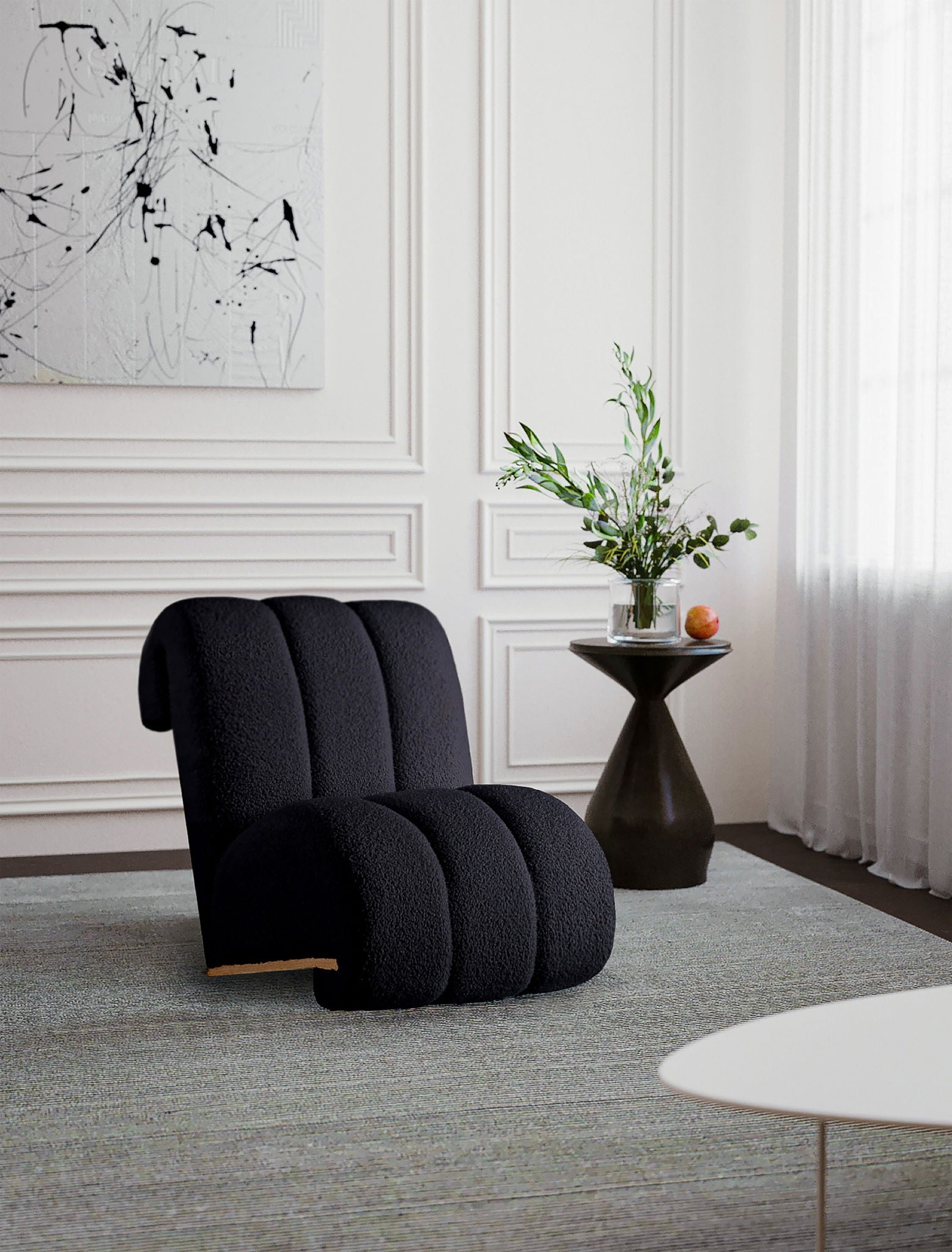 Swoon - Accent Chair With Natural Base - Urban Living Furniture (Los Angeles, CA)