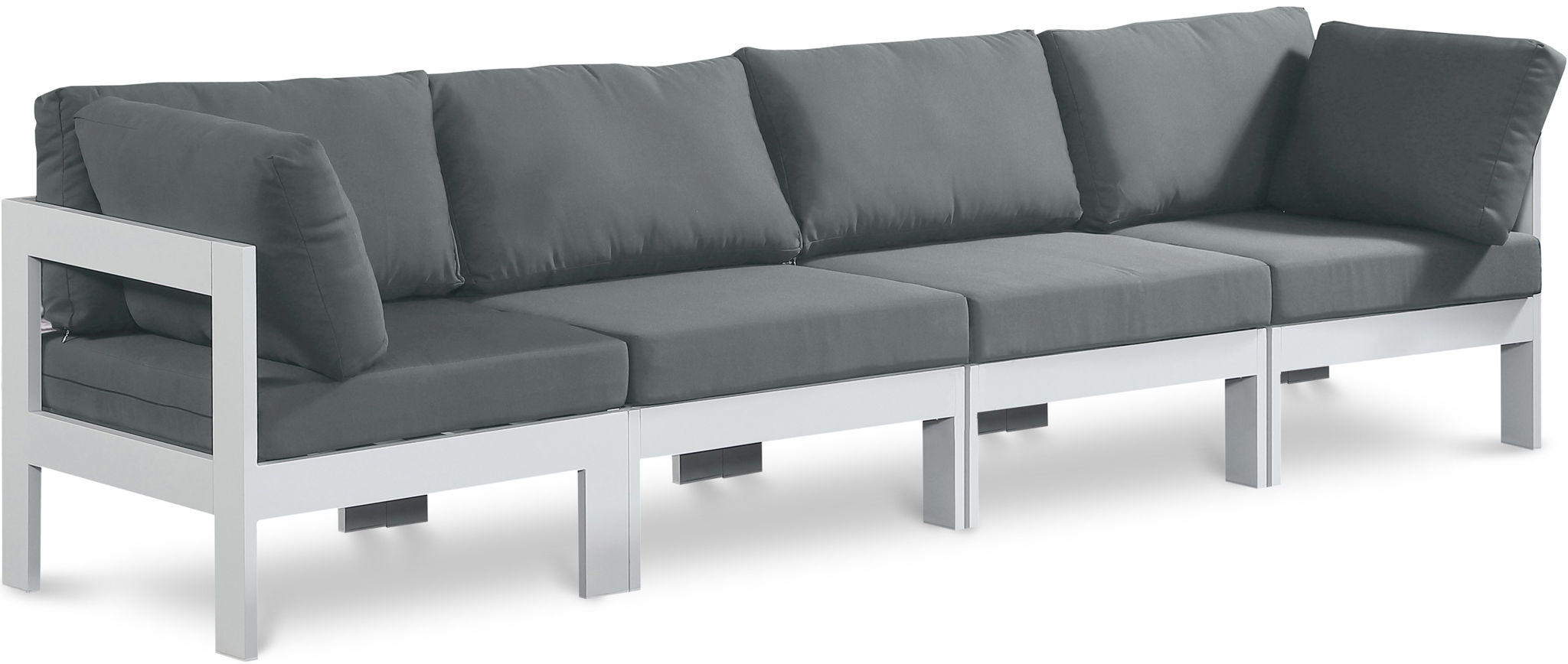 Nizuc - Outdoor Patio 4 Seat Modular Sofa With White Frame - Urban Living Furniture (Los Angeles, CA)
