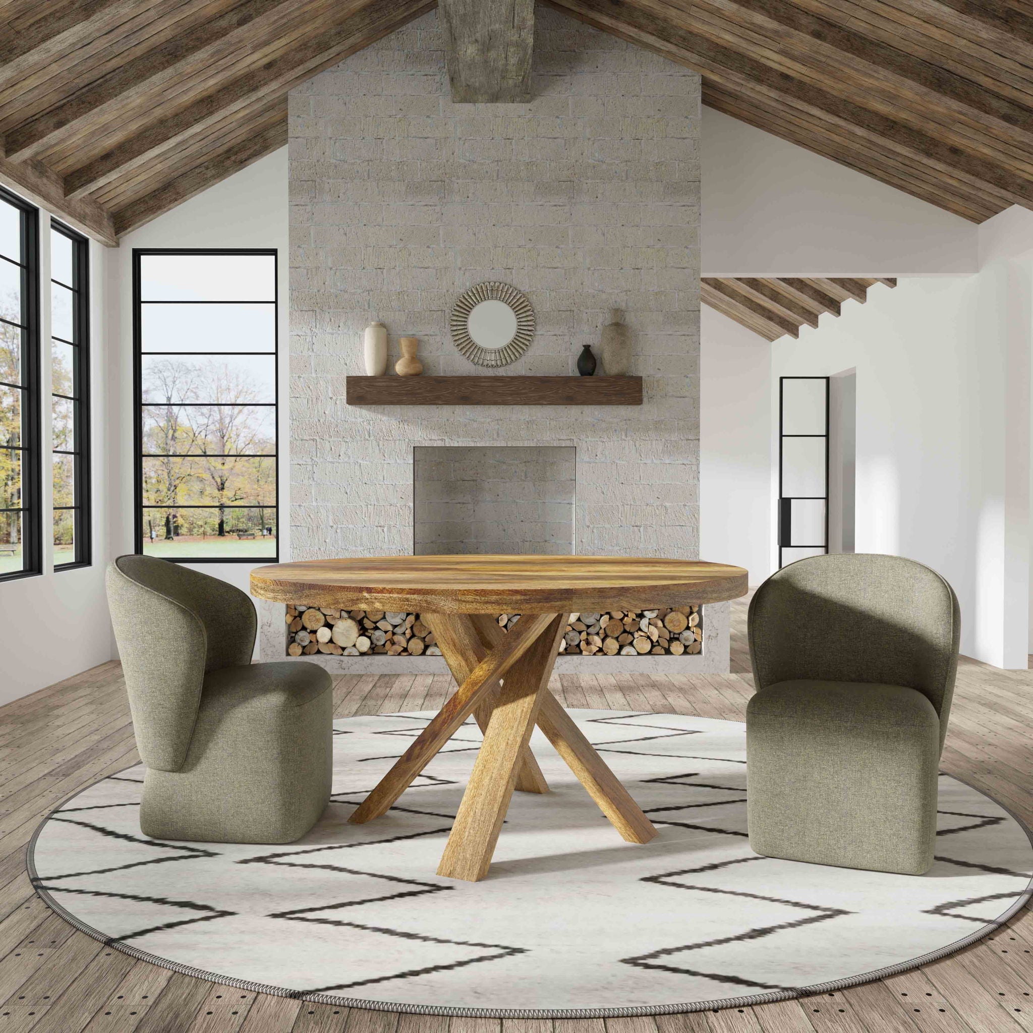 Crossings - Downtown Round Dining Table - Amber - Urban Living Furniture (Los Angeles, CA)