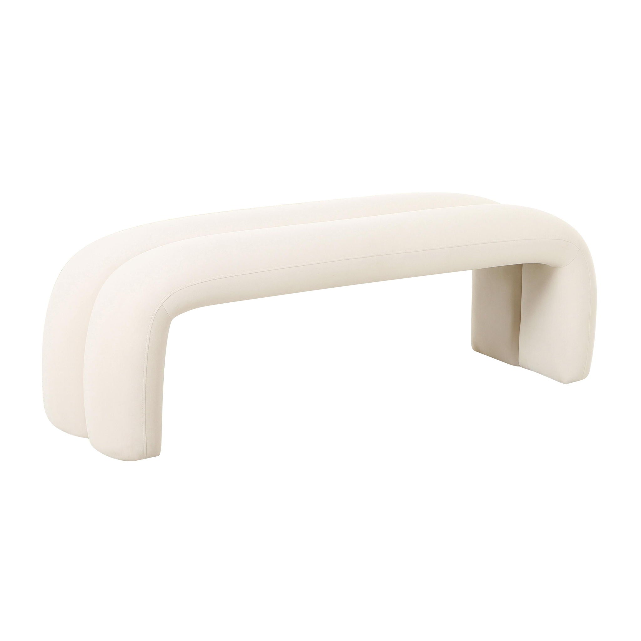 Leigh - Velvet Channeled Bench - Urban Living Furniture (Los Angeles, CA)