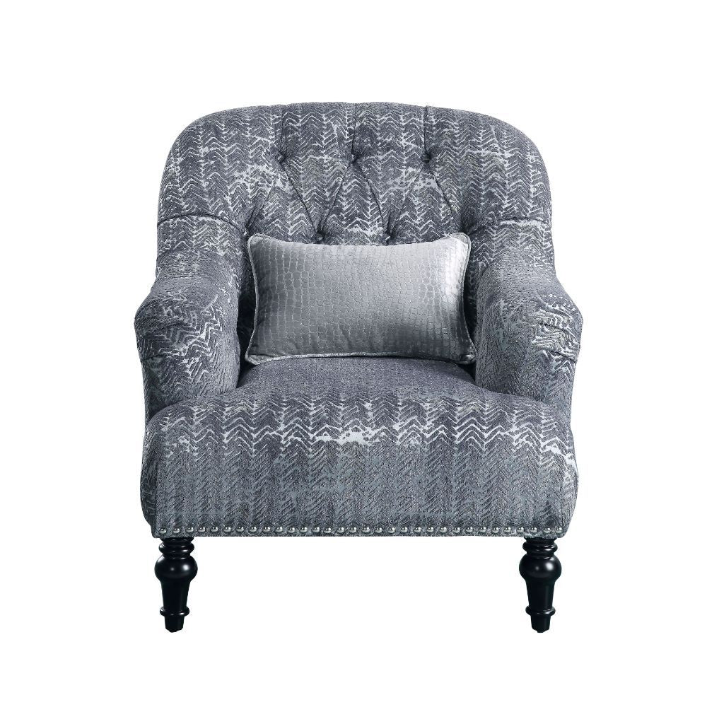 Gaura - Chair - Pattern Gray Velvet - Urban Living Furniture (Los Angeles, CA)