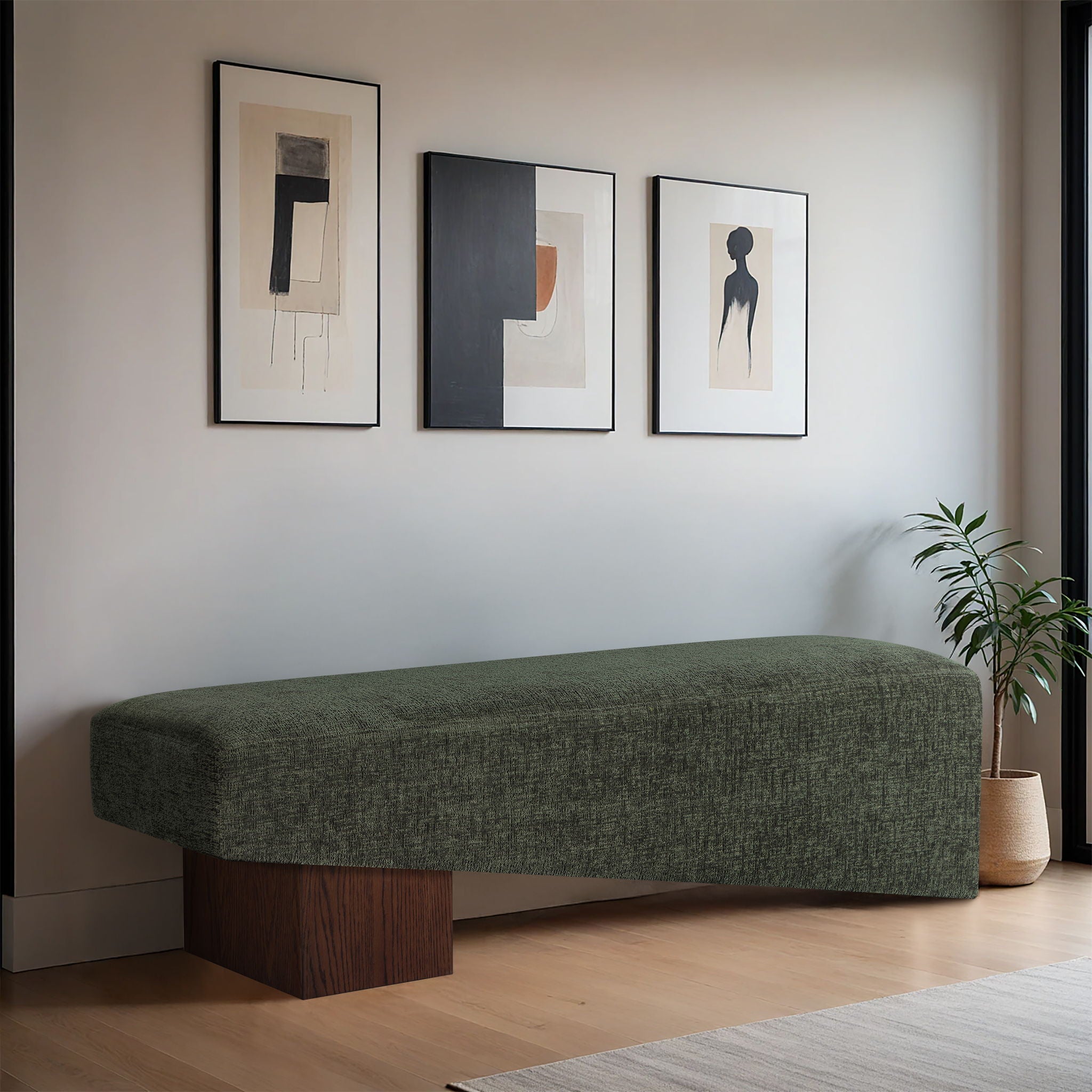 Alora - Bench - Dark Brown Base - Urban Living Furniture (Los Angeles, CA)