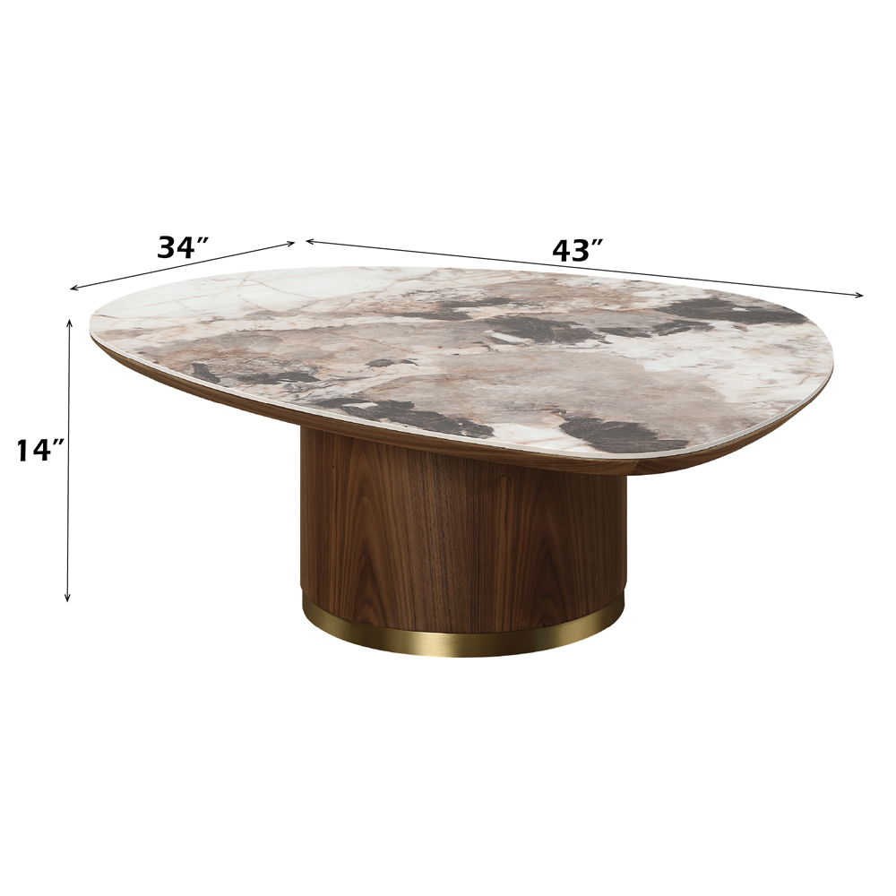 Willene - Coffee Table With Ceramic Top - Walnut - Urban Living Furniture (Los Angeles, CA)