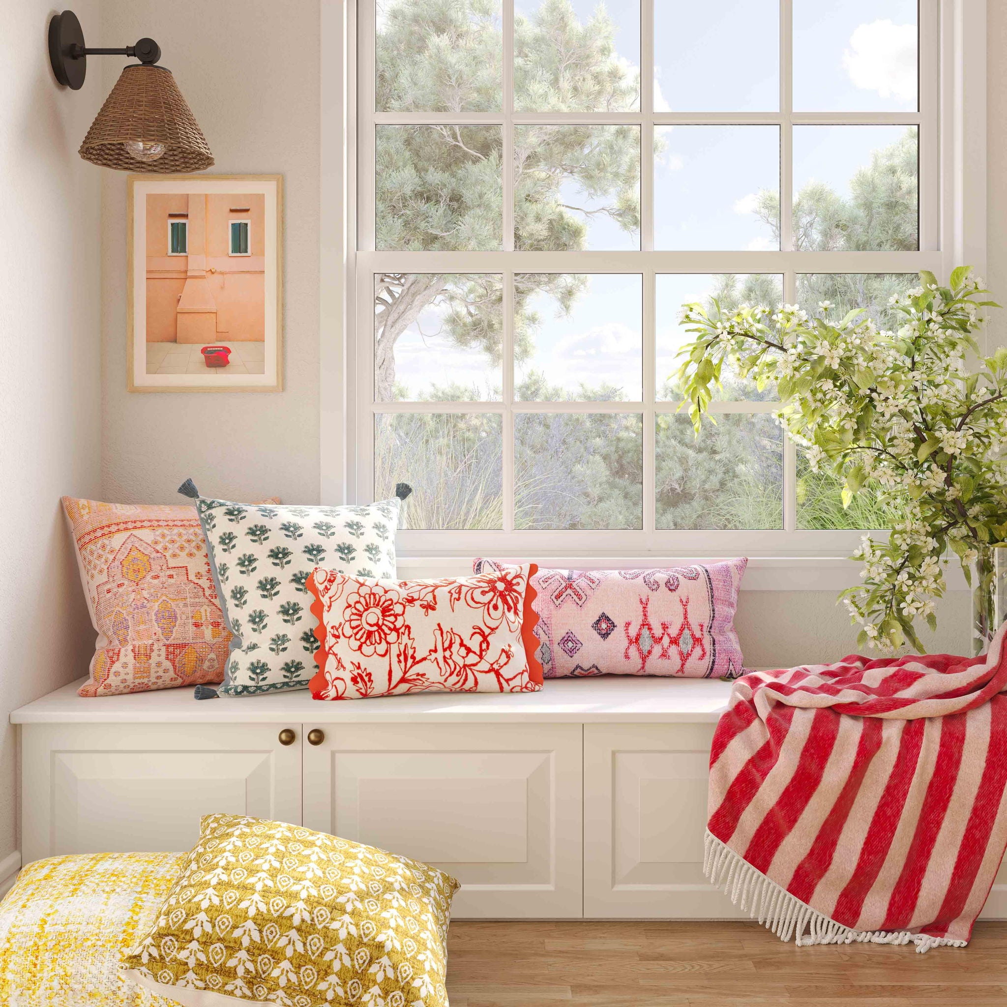 Portia - Embroidered Cotton Flex 20" x 12" Accent Cushion - Urban Living Furniture (Los Angeles, CA)