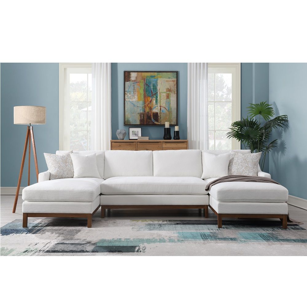 Valiant - Sectional Sofa - Ivory Chenille - Urban Living Furniture (Los Angeles, CA)