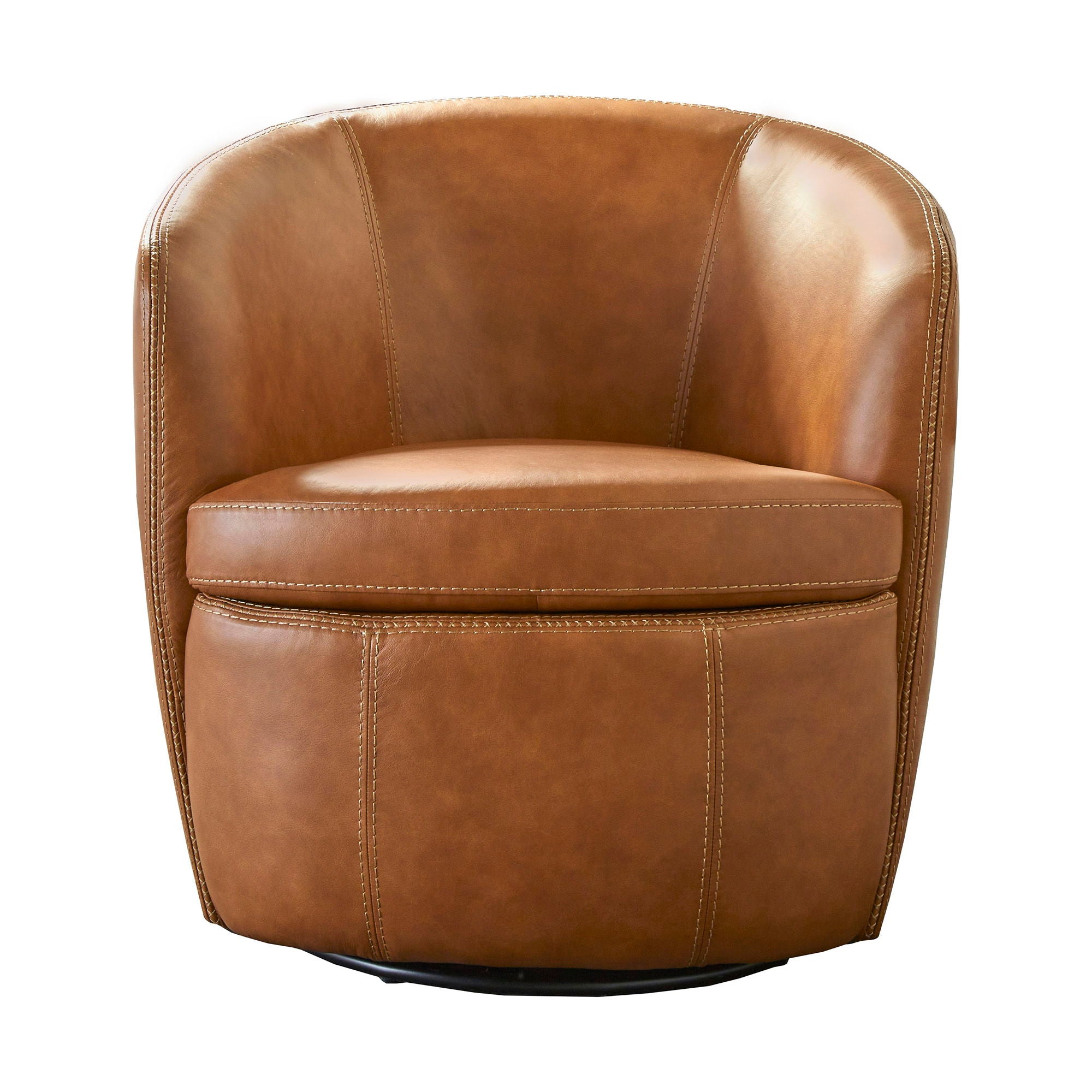 Barolo - 100% Italian Leather Swivel Club Chair (Set of 2) - Urban Living Furniture (Los Angeles, CA)