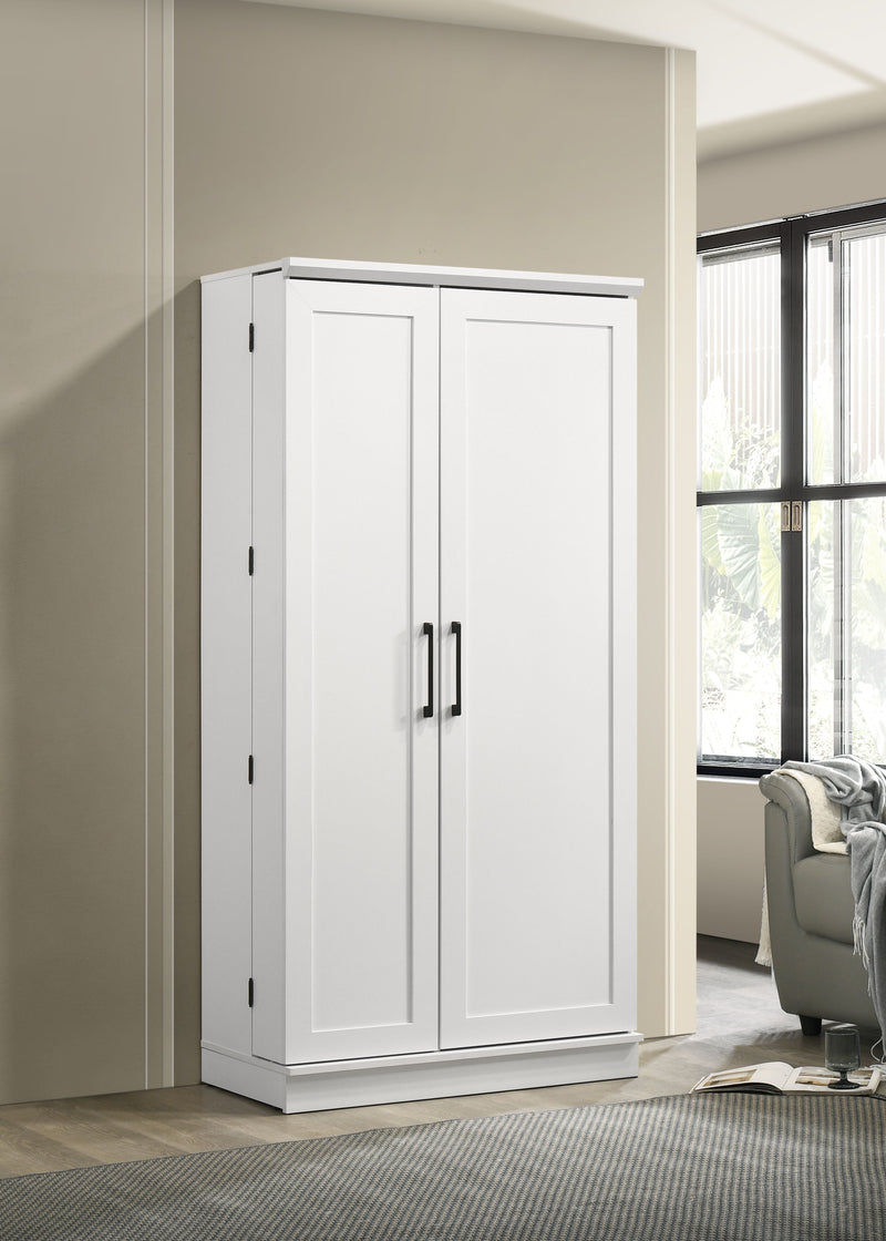 Lincoln - Storage Cabinet With Swing Out Storage Door - White - Urban Living Furniture (Los Angeles, CA)