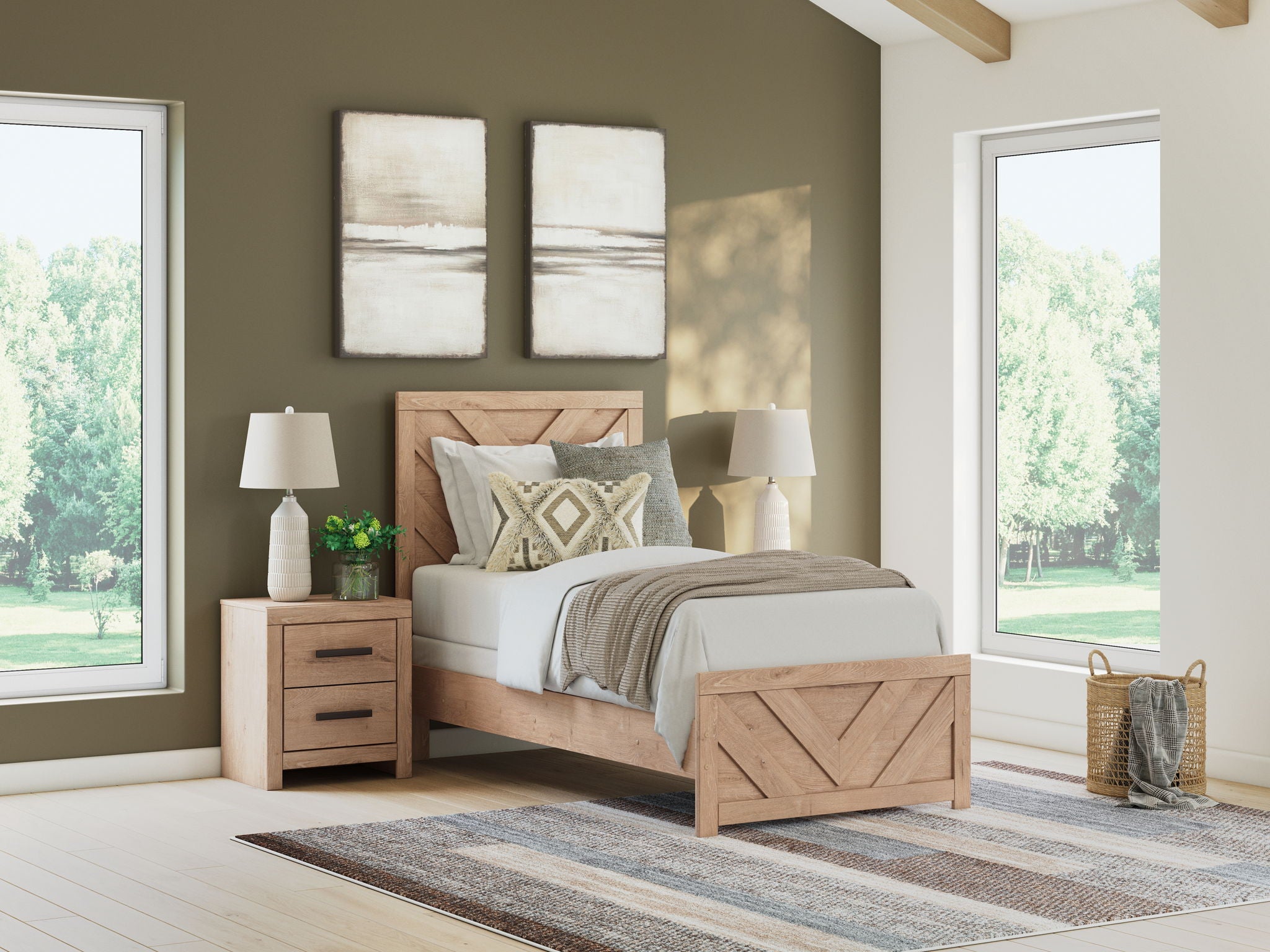 Sanginlane - Panel Bed - Urban Living Furniture (Los Angeles, CA)