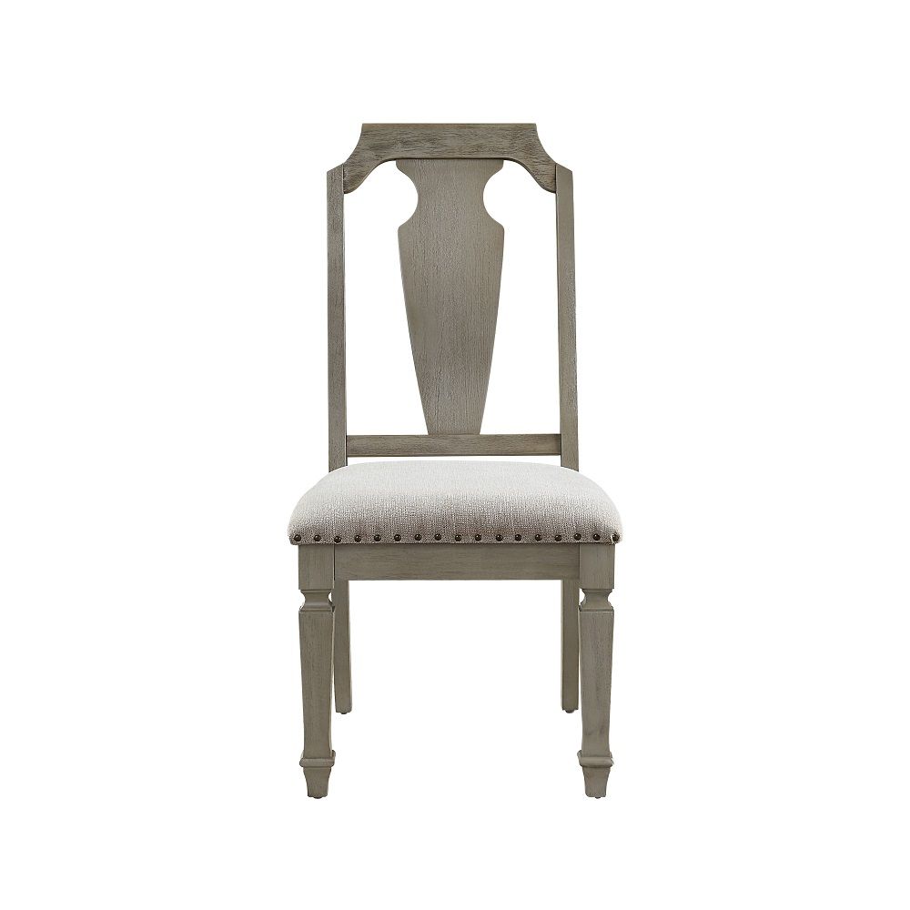 Zumala - Side Chair (Set of 2) - Beige Linen & Weathered Oak - Urban Living Furniture (Los Angeles, CA)