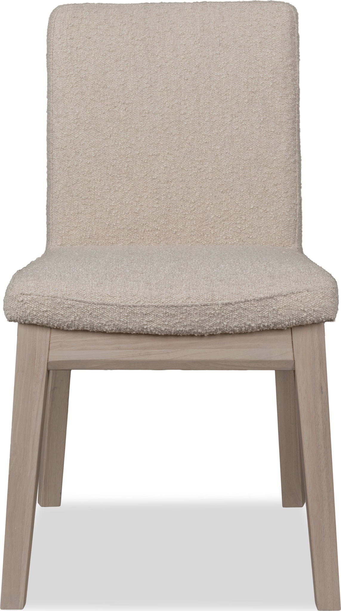 Liv - Solid Wood Dining Chair (Set of 2) - White Sand And Brun Boucle